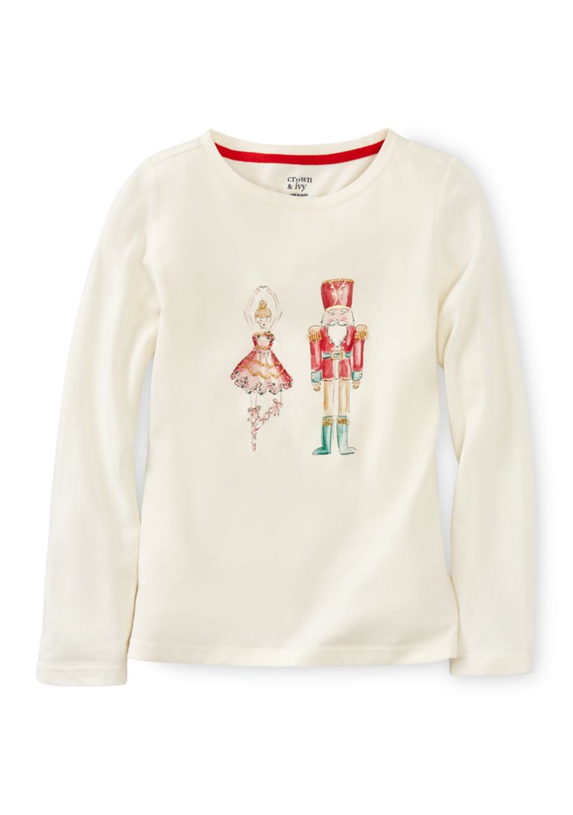 Girls 4-6x Holiday Long Sleeve T-Shirt 