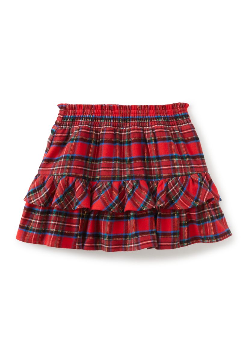 Girls 4-6x Smocked Plaid Skirt 
