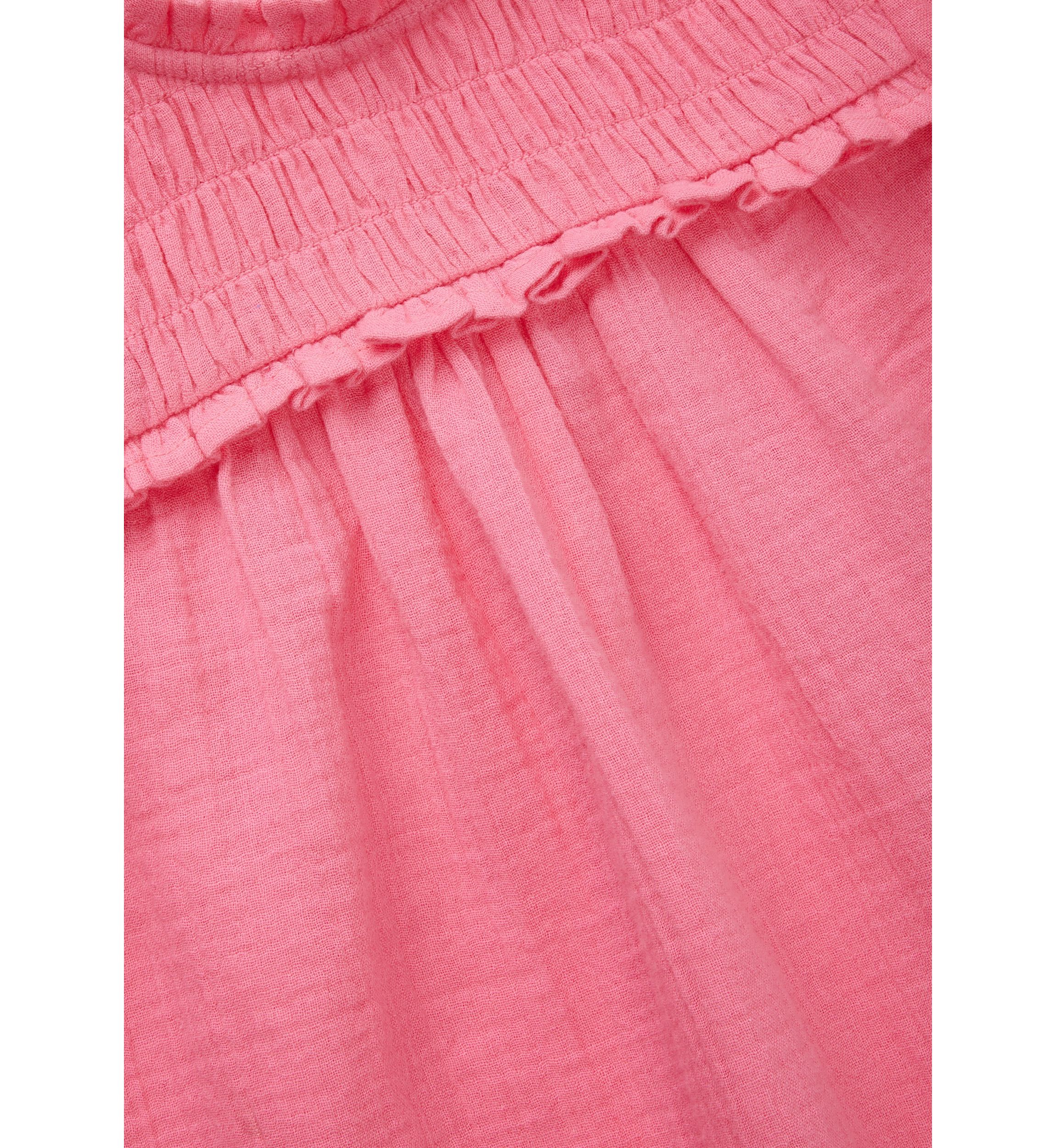 Girls 4-6x Long Sleeve Ruffle Neck Top