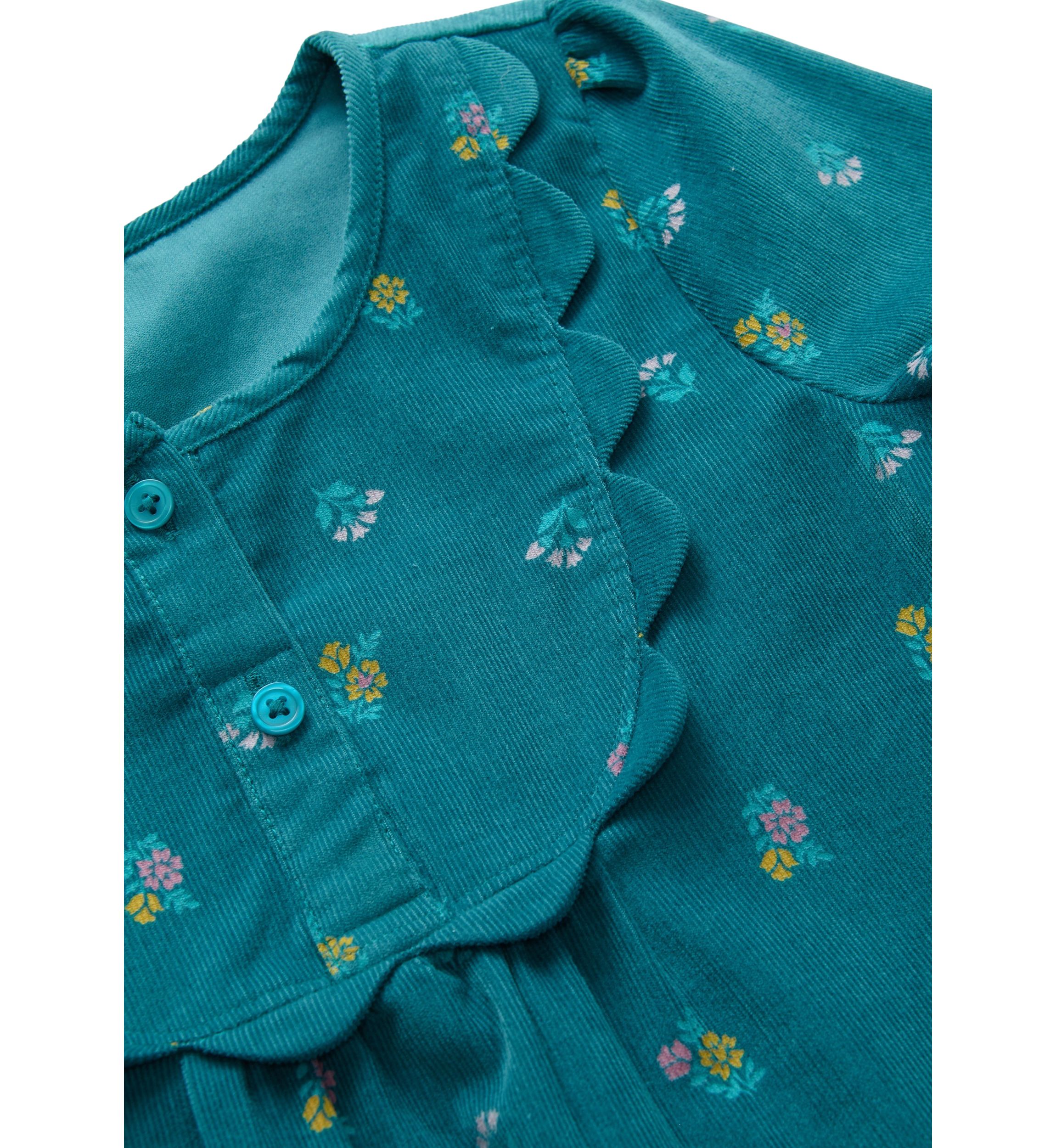 Girls 4-6x Long Sleeve Corduroy Printed Top