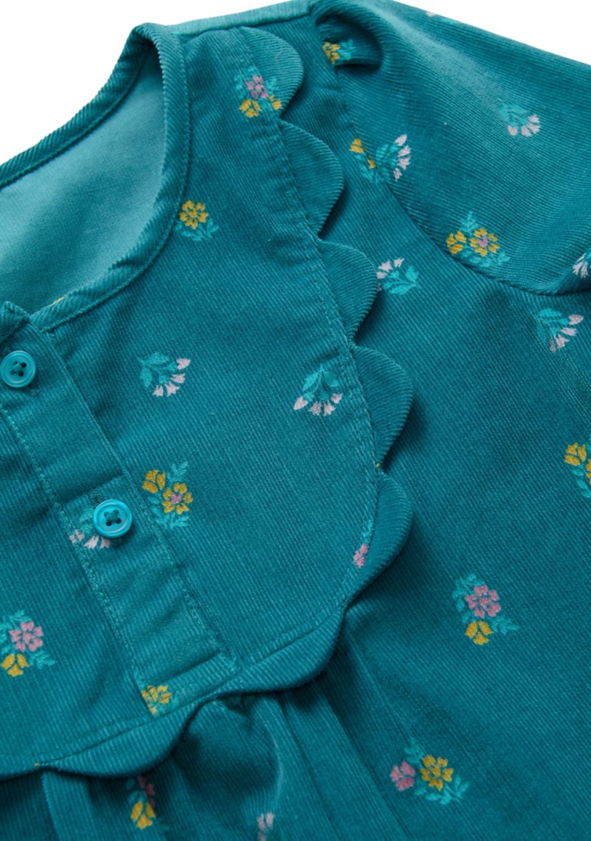 Girls 4-6x Long Sleeve Corduroy Printed Top