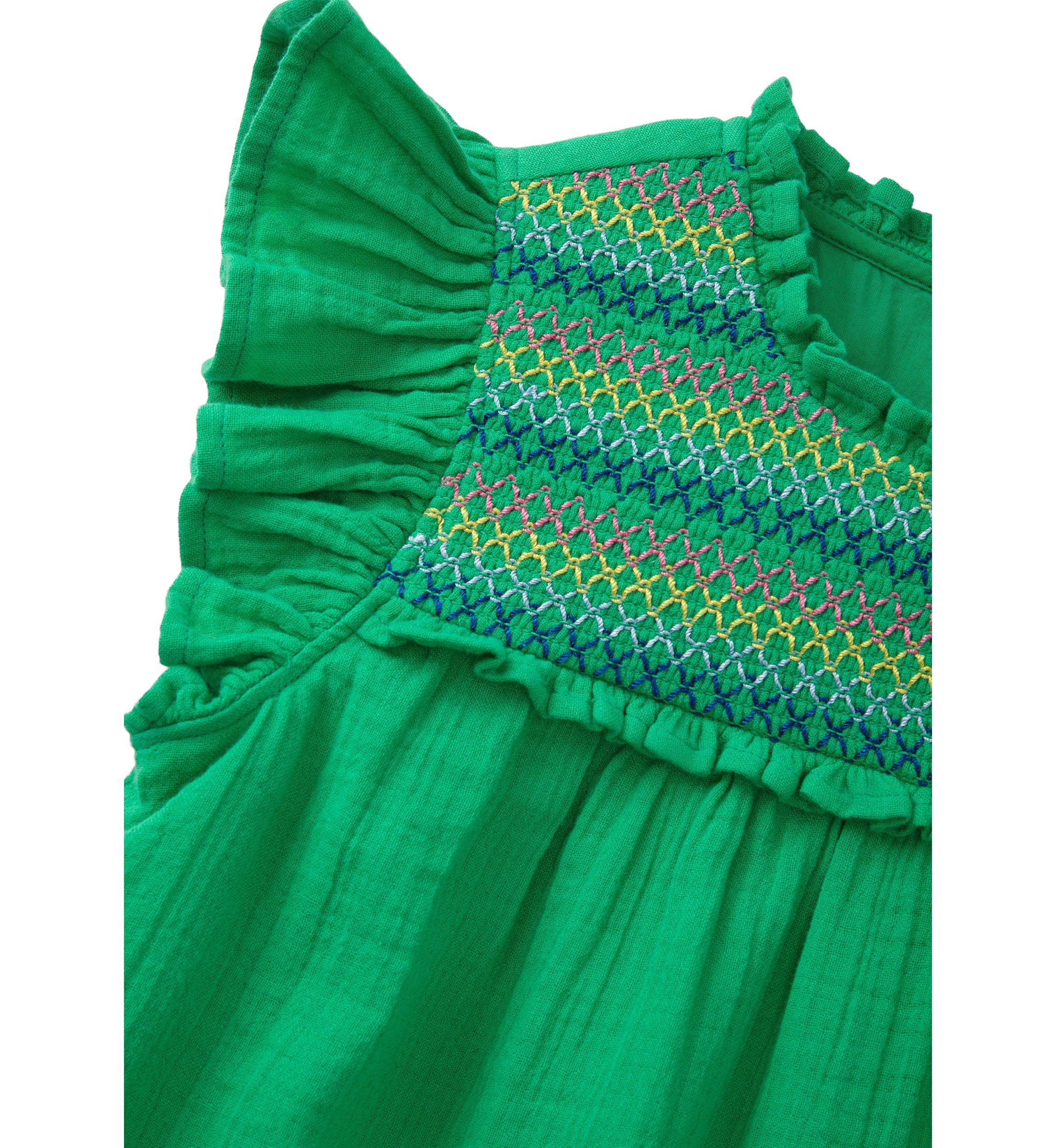 Girls 4-6x High Neck Ruffle Dress