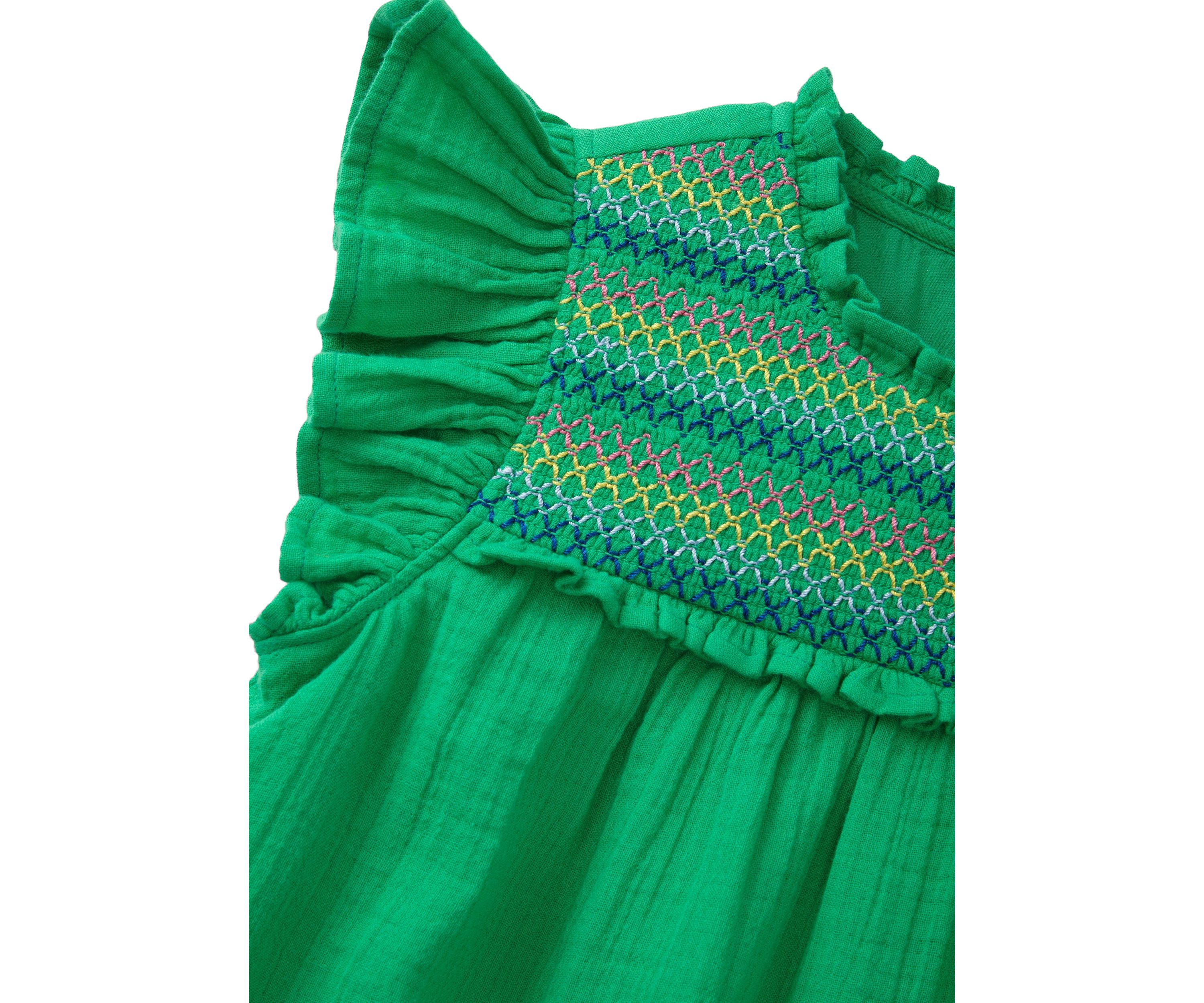 Girls 4-6x High Neck Ruffle Dress