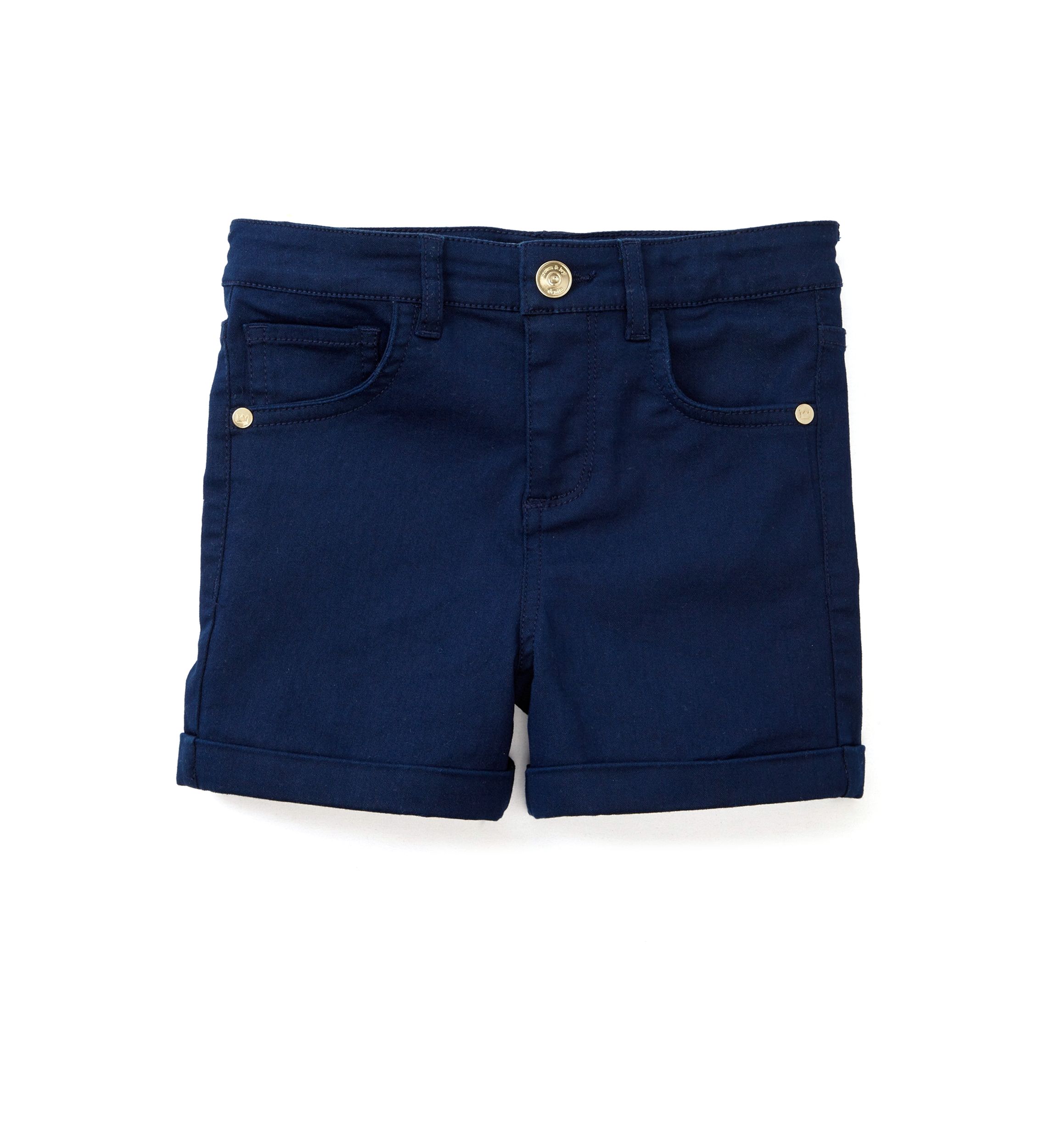 Girls 4-6x Stretch 5 Pocket Roll Cuff Shorts