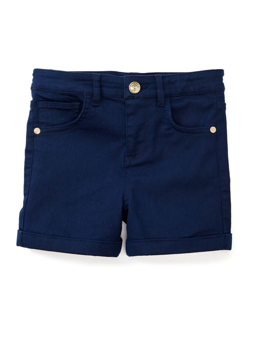 Girls 4-6x Stretch 5 Pocket Roll Cuff Shorts