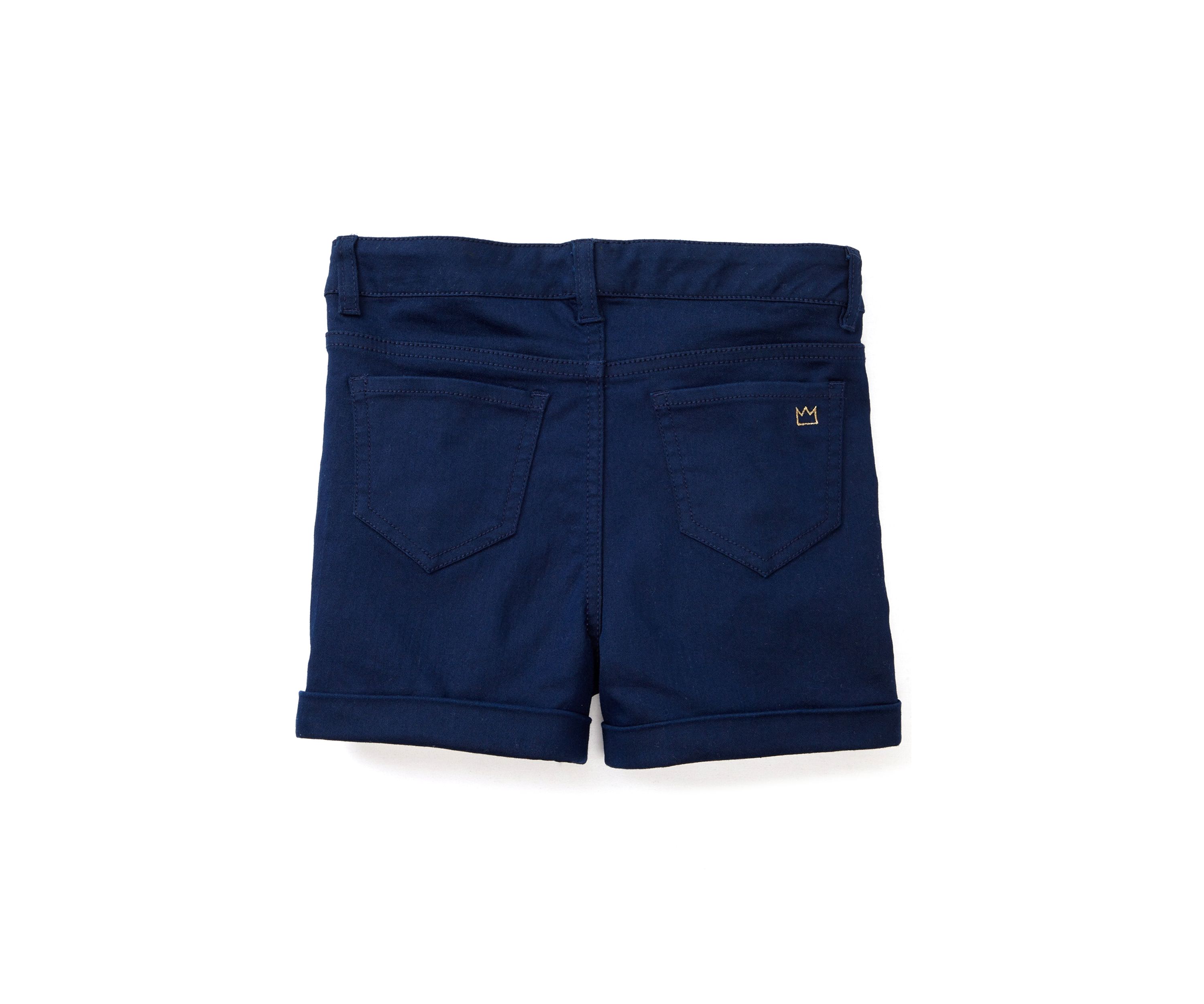 Girls 4-6x Stretch 5 Pocket Roll Cuff Shorts
