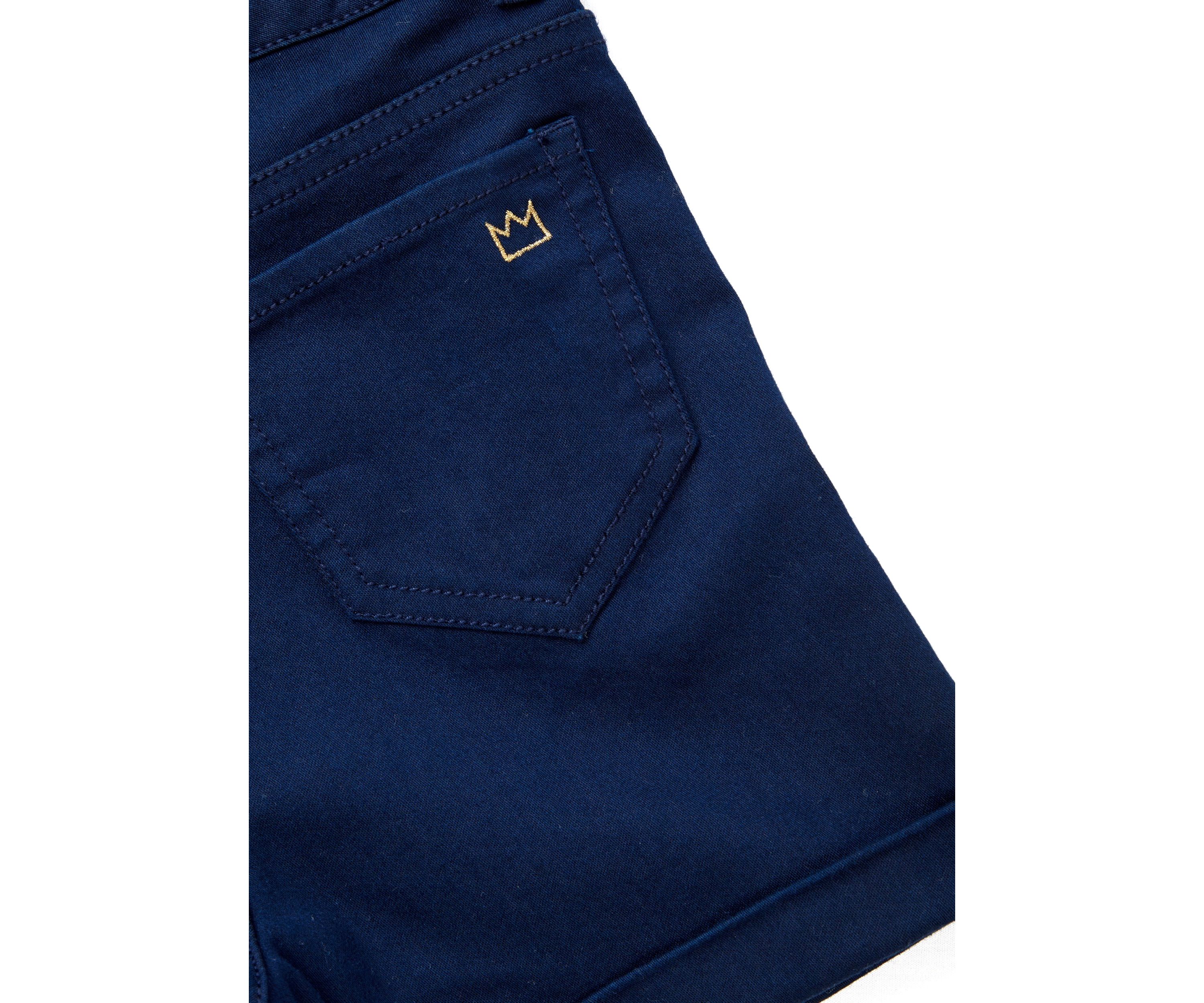 Girls 4-6x Stretch 5 Pocket Roll Cuff Shorts