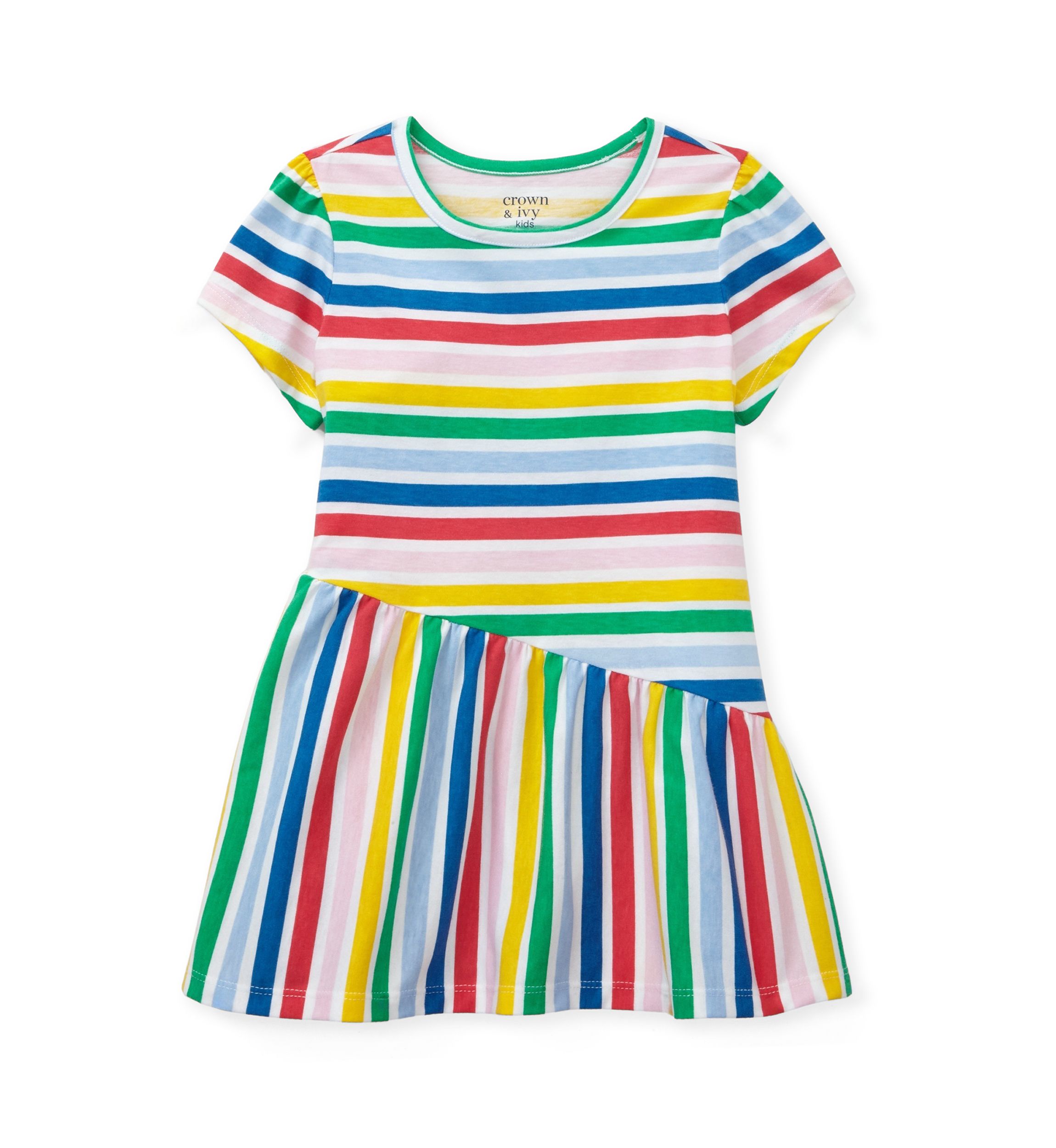 Girls 4-6x Asymmetrical Printed Top