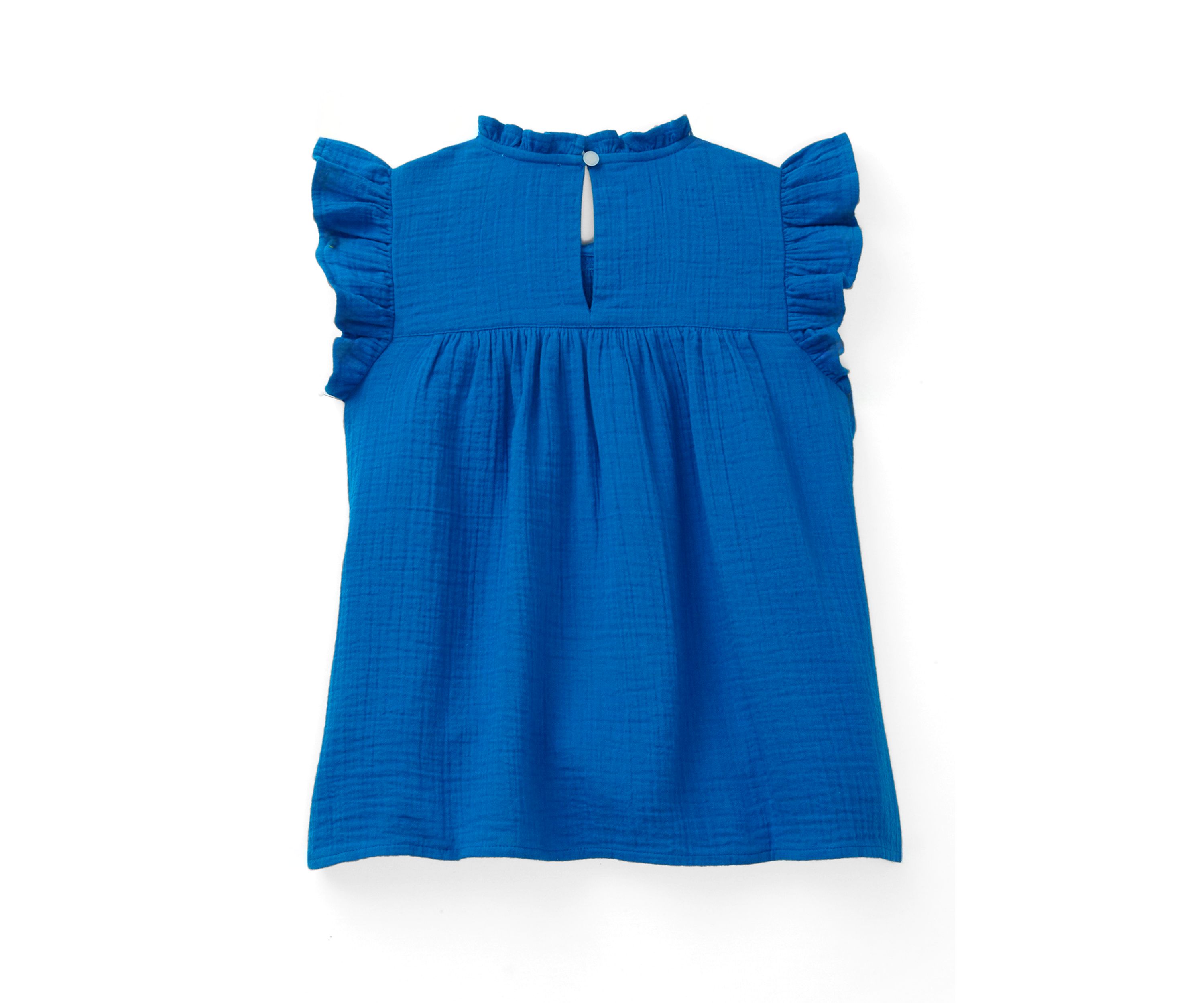 Girls 4-6x High Neck Ruffle Top