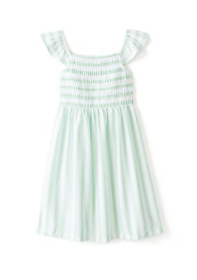 Crown & Ivy Girls 4-6x Smocked Yarn Dyed Knit Dress