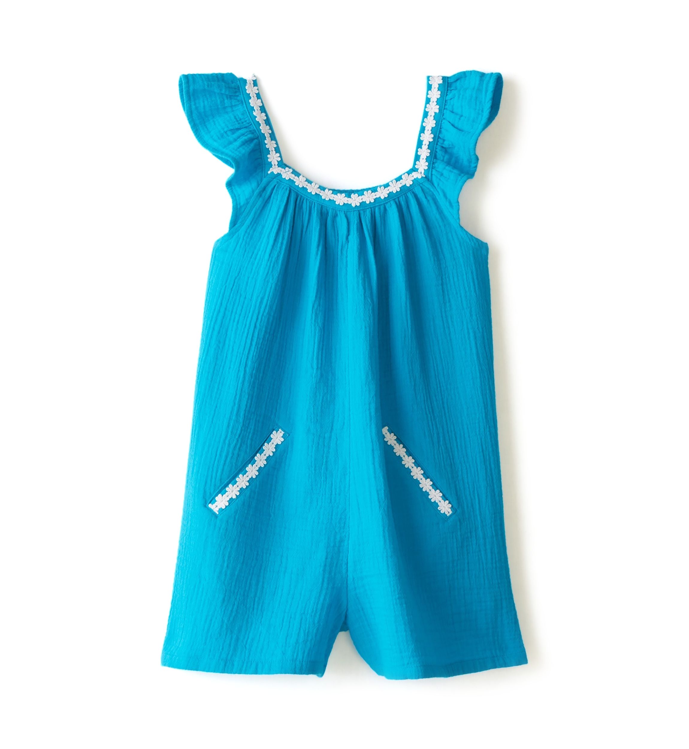 Girls 4-6x Double Gauze Romper