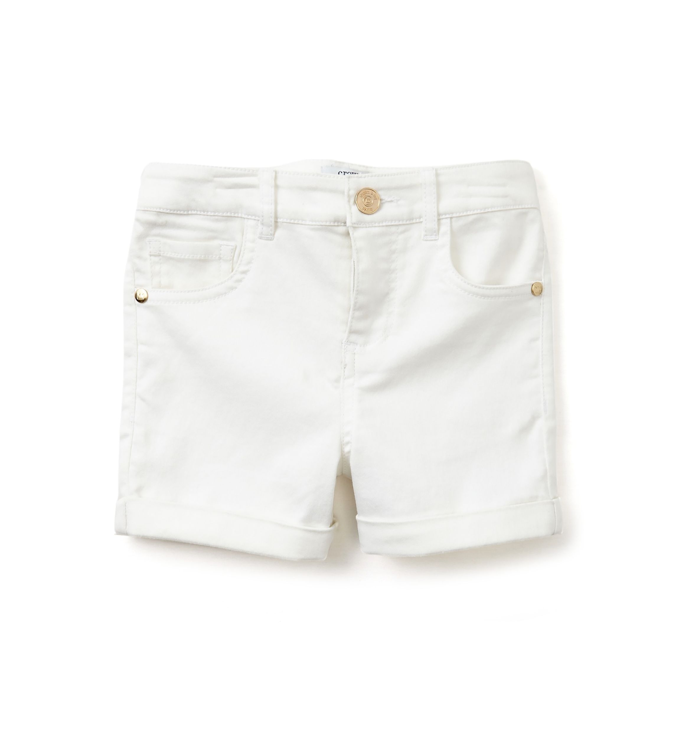 Girls 4-6x Stretch 5 Pocket Roll Cuff Shorts