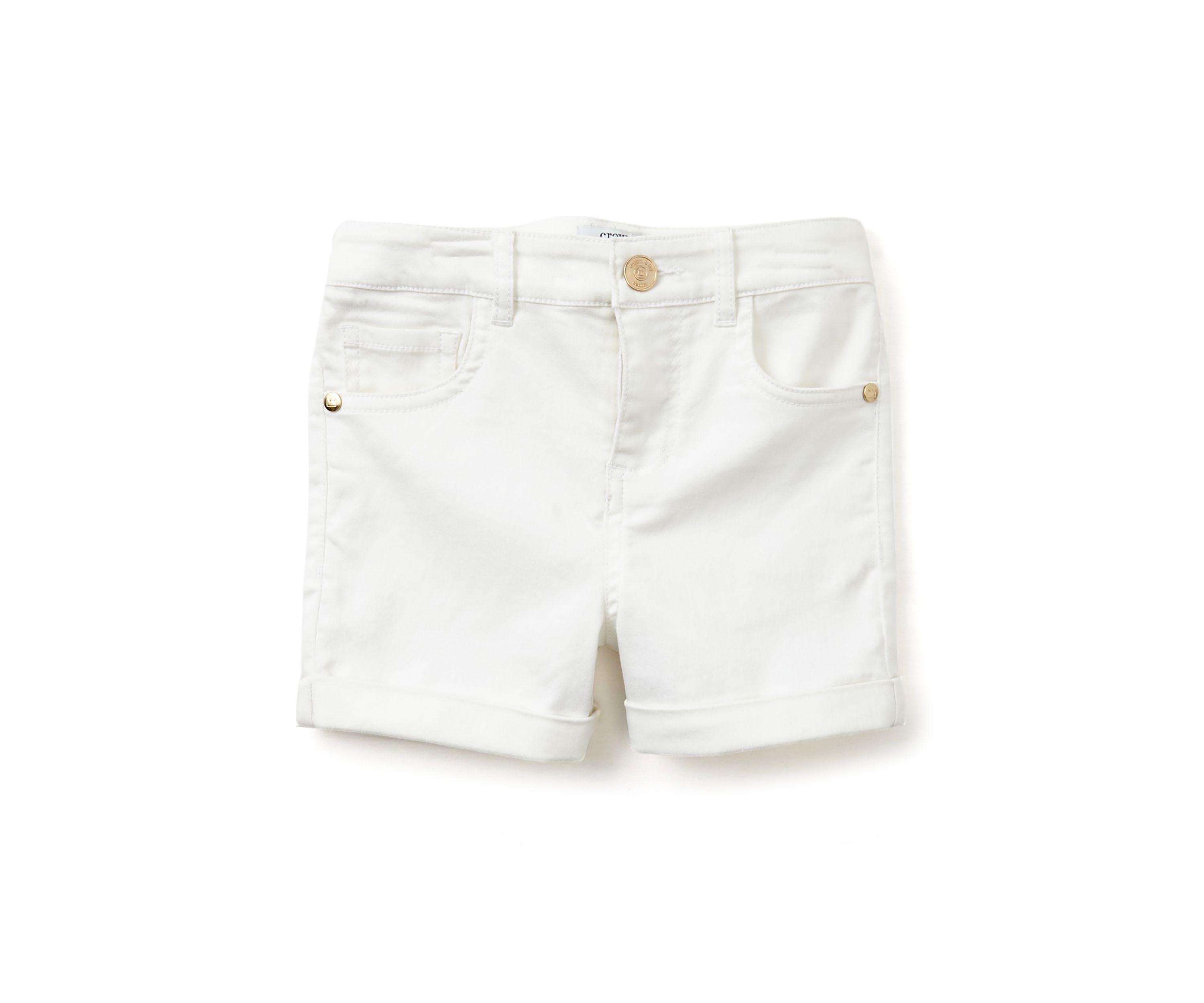 Girls 4-6x Stretch 5 Pocket Roll Cuff Shorts
