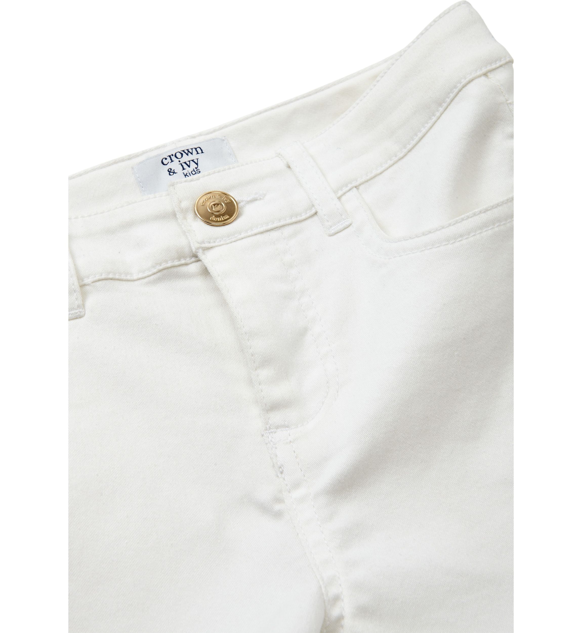 Girls 4-6x Stretch 5 Pocket Roll Cuff Shorts