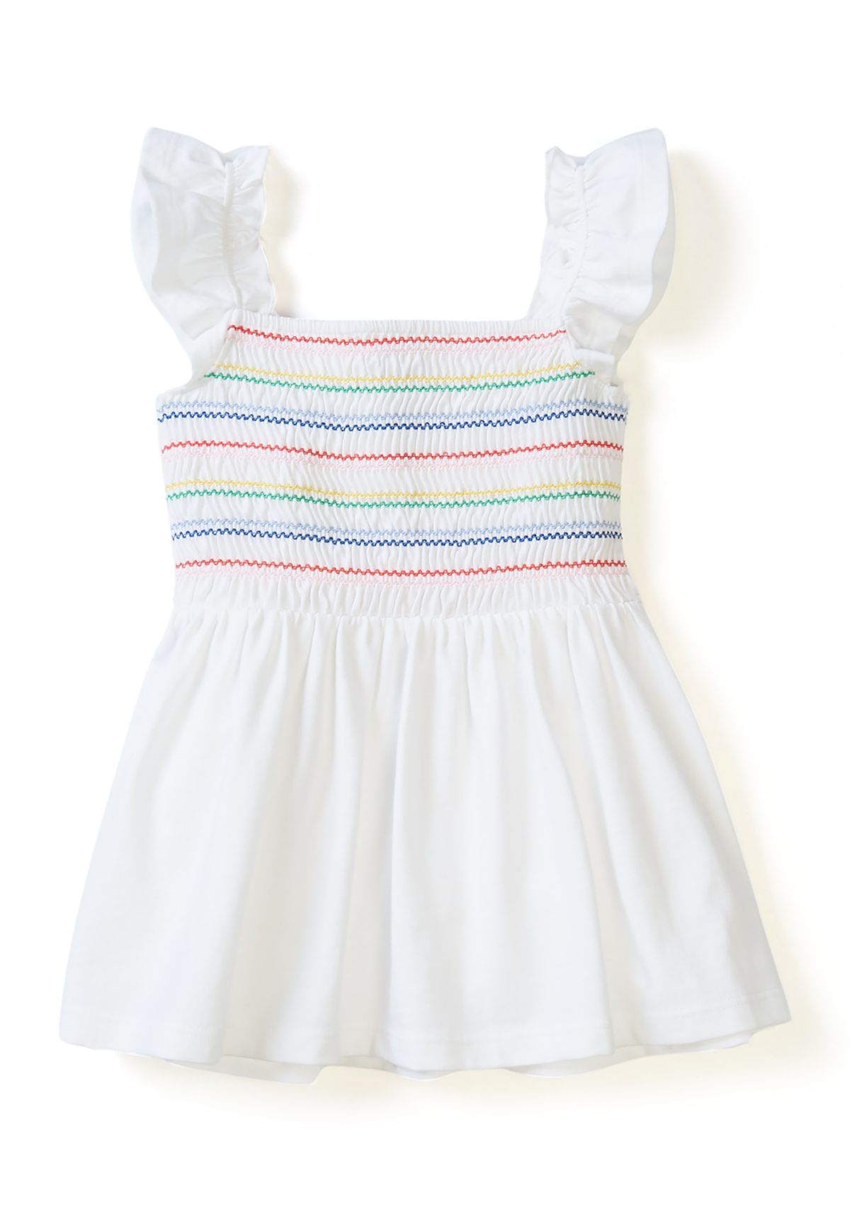 Girls 4-6x Smocked Knit Flutter Tank Top