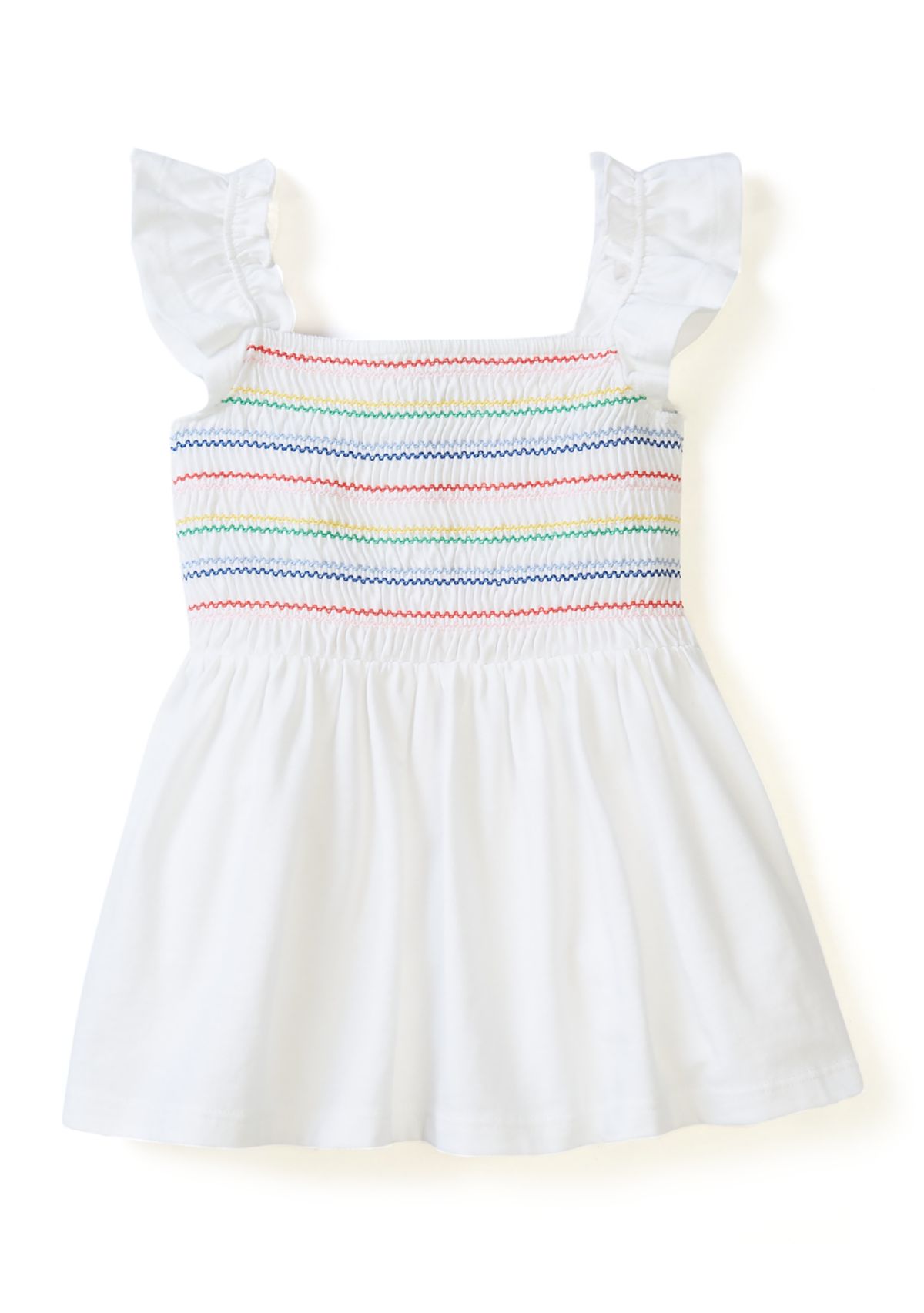 Girls 4-6x Smocked Knit Flutter Tank Top