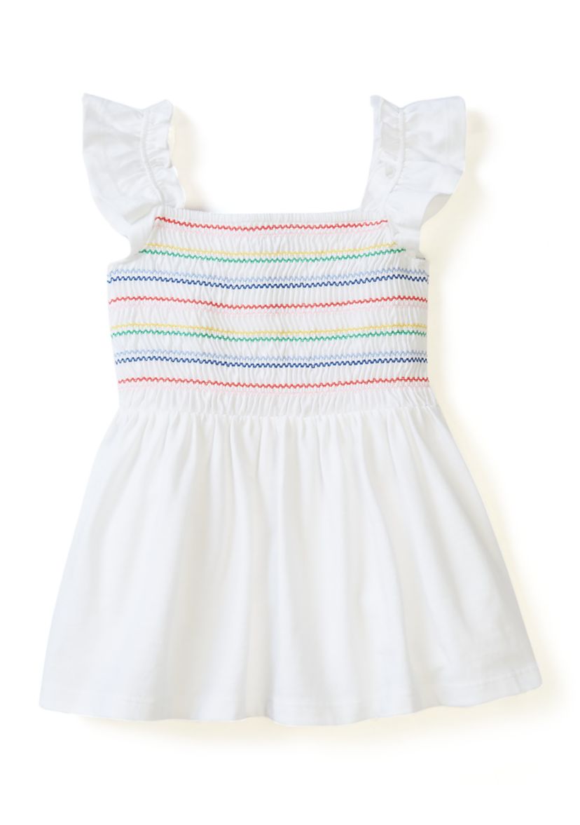 Girls 4-6x Smocked Knit Flutter Tank Top
