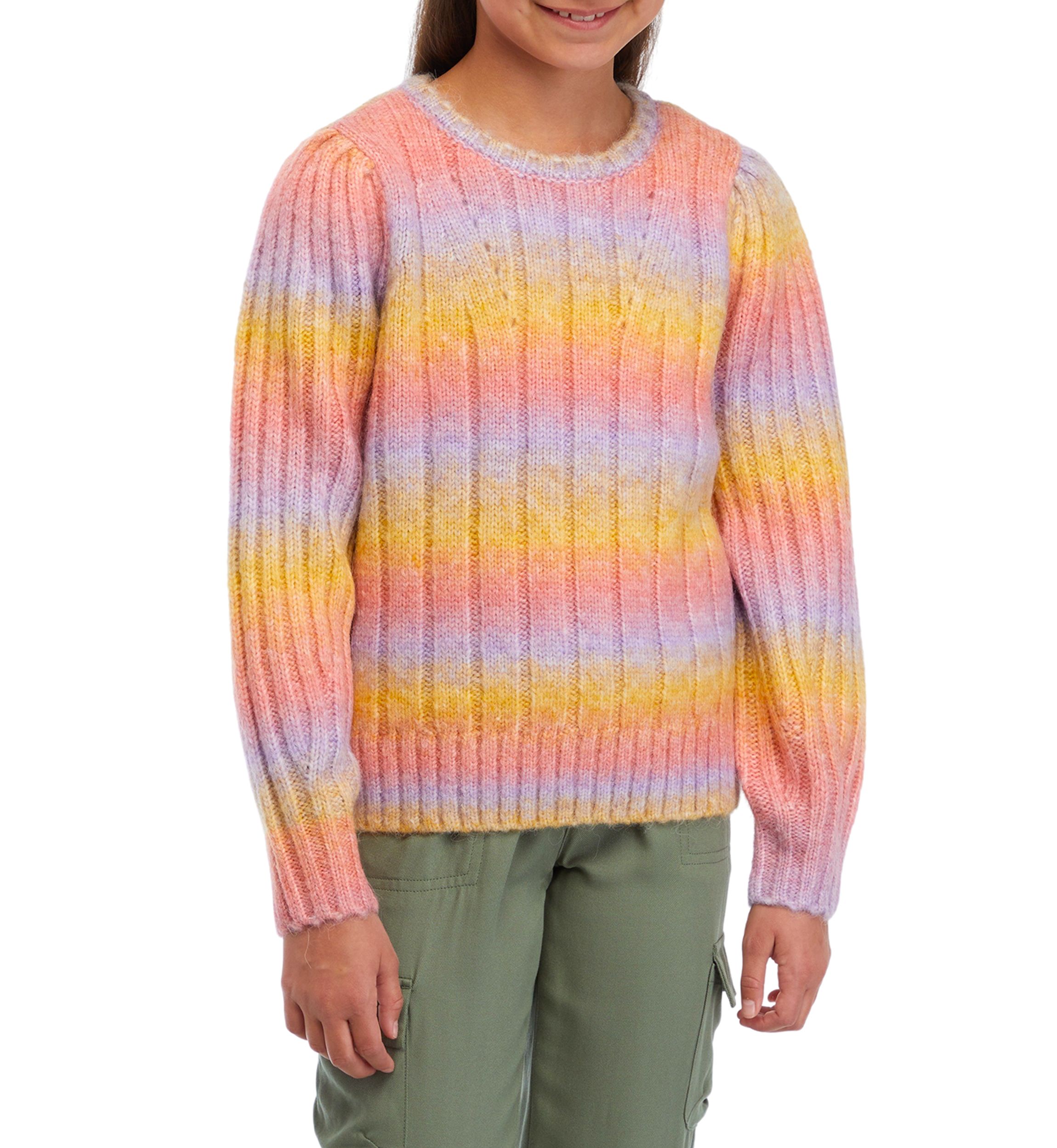 Girls 7-16 Rainbow Sweater