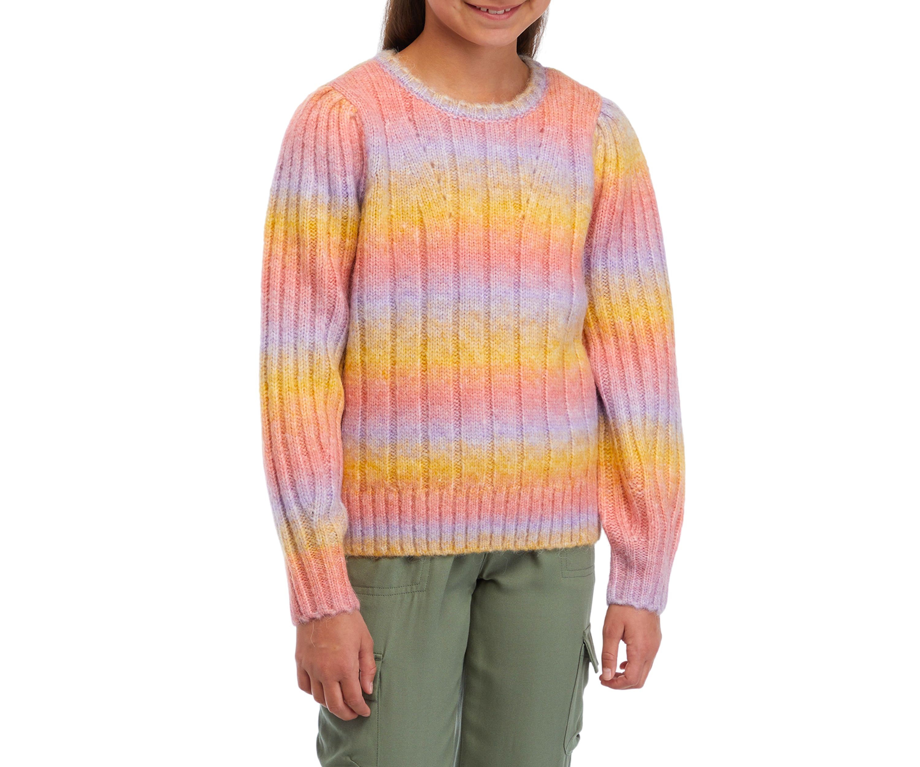 Girls 7-16 Rainbow Sweater