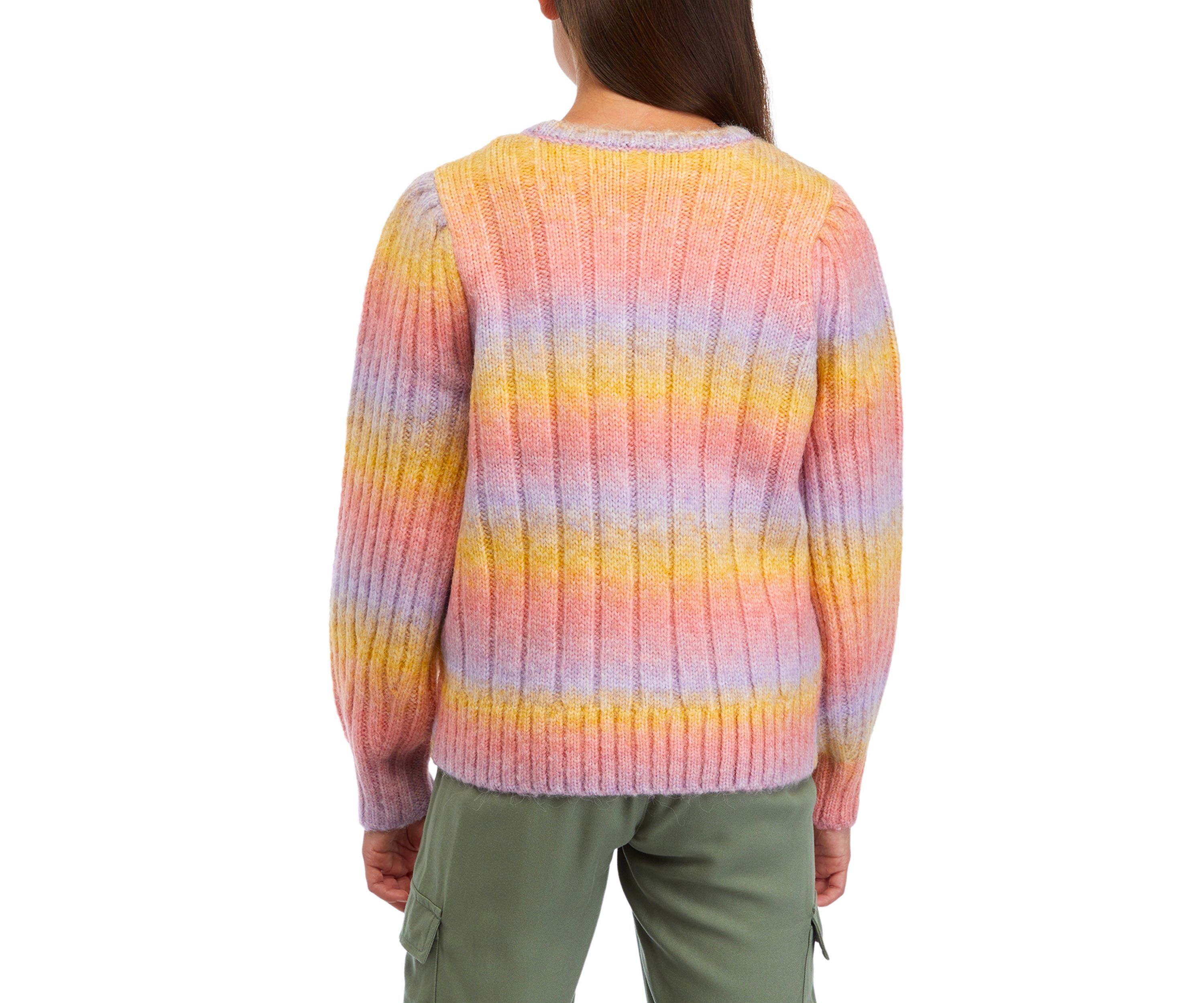Girls 7-16 Rainbow Sweater