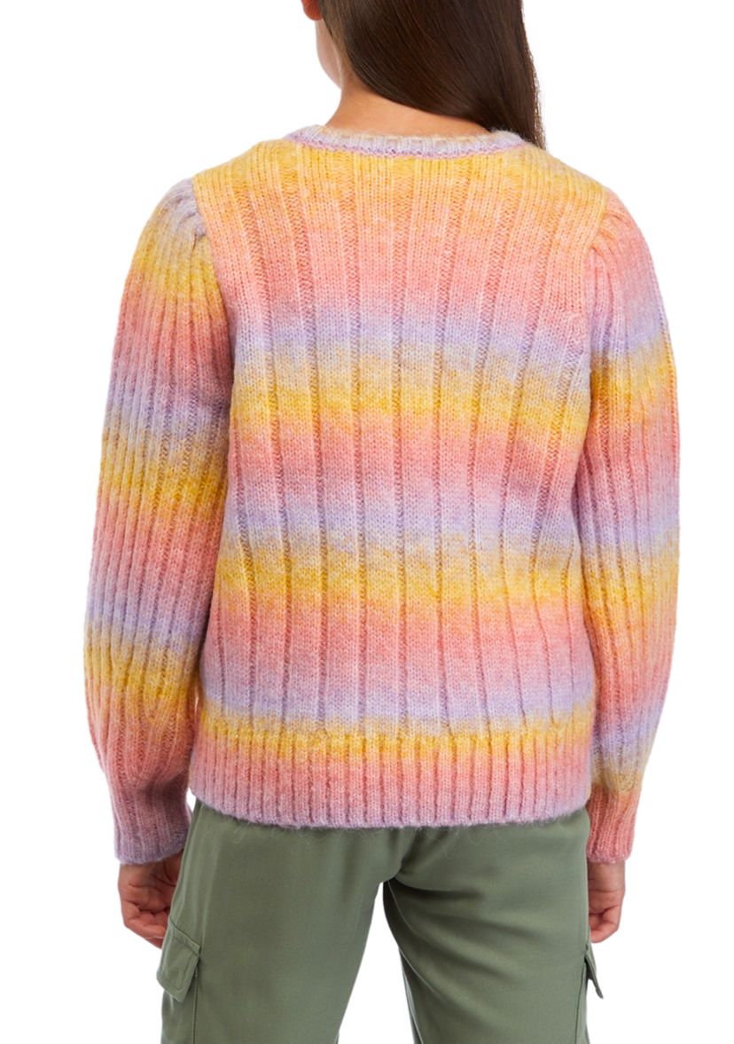 Girls 7-16 Rainbow Sweater