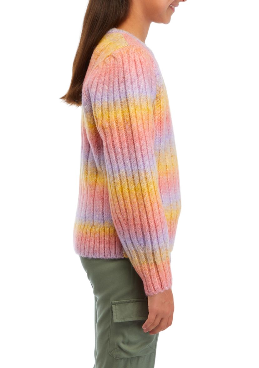Girls 7-16 Rainbow Sweater