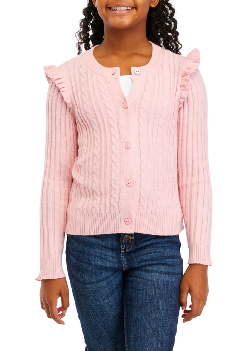 Girls 7-16 Sweater Knit Cardigan
