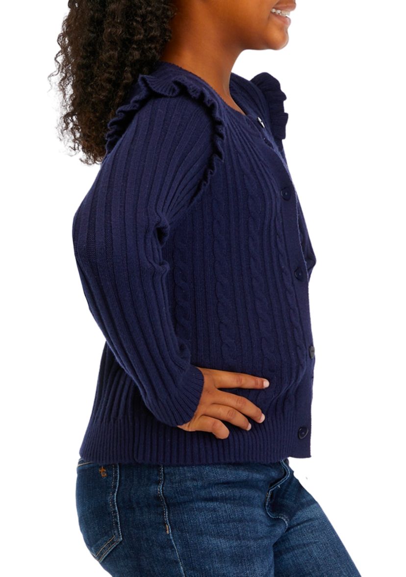 Girls 7-16 Sweater Knit Cardigan