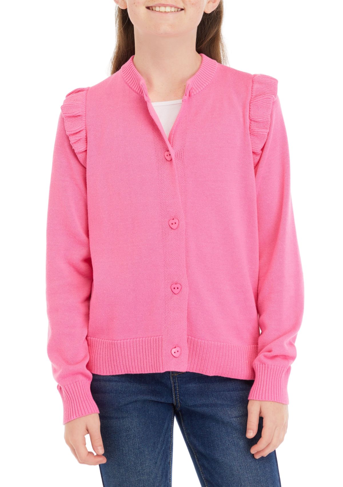 Girls 7-16 Long Sleeve Cardigan