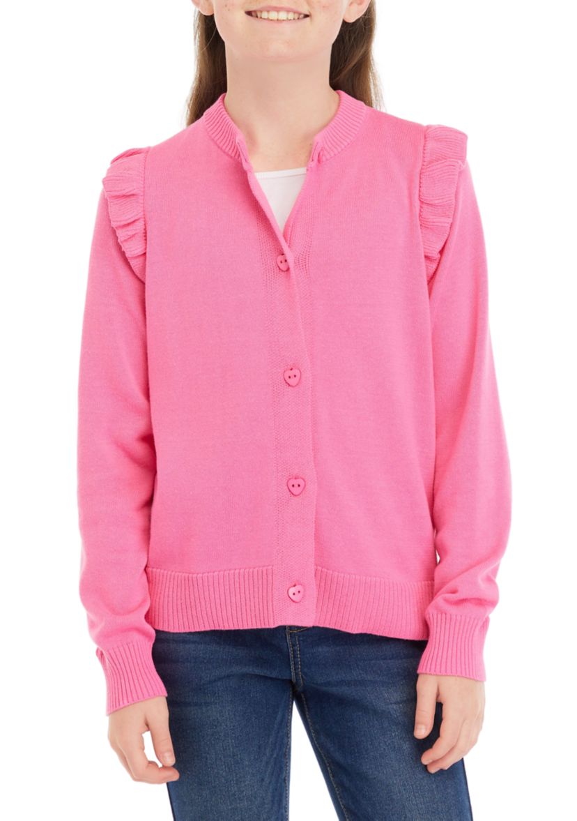 Girls 7-16 Long Sleeve Cardigan