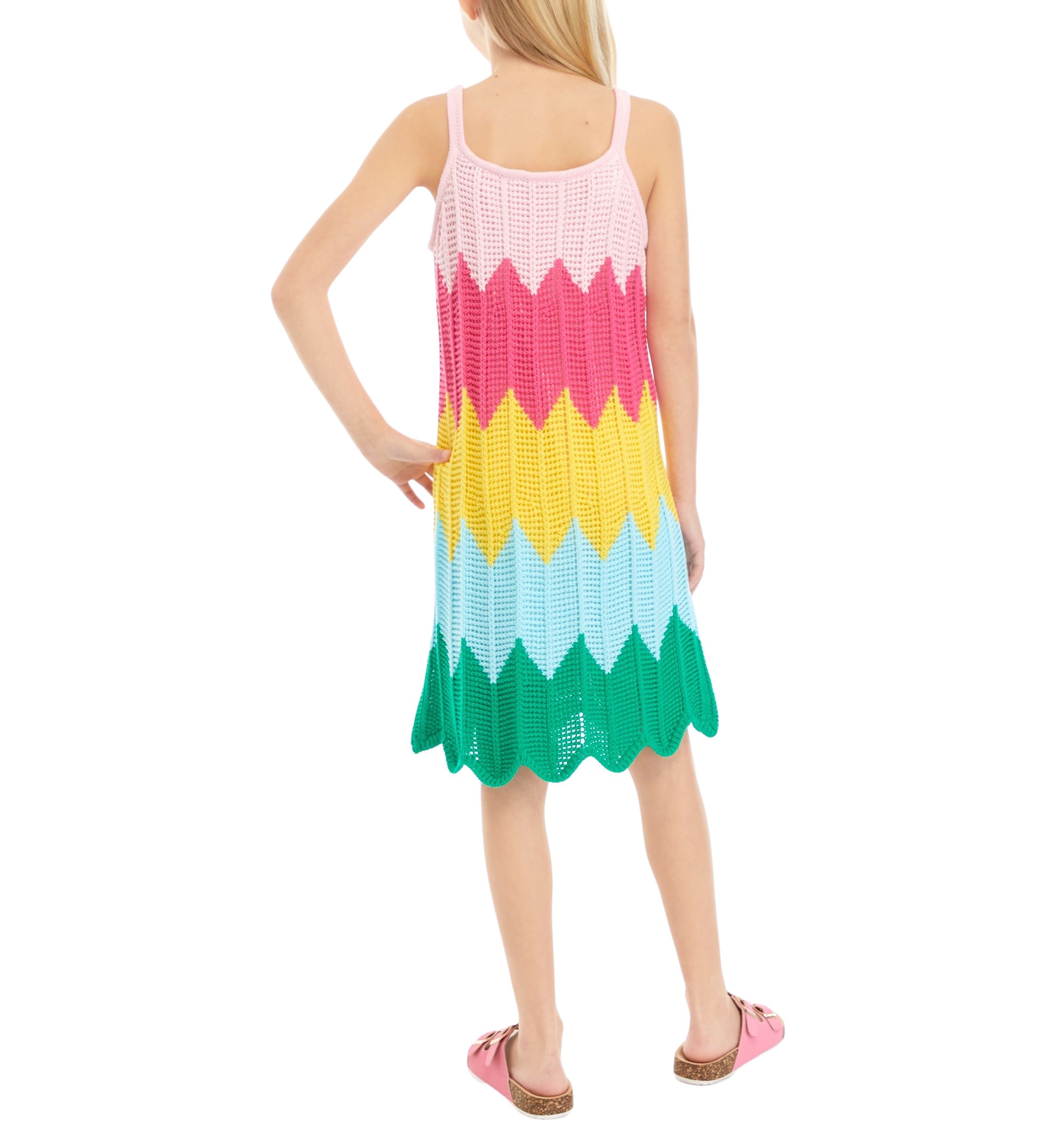 Girls 7-16 Sleeveless Crochet Dress