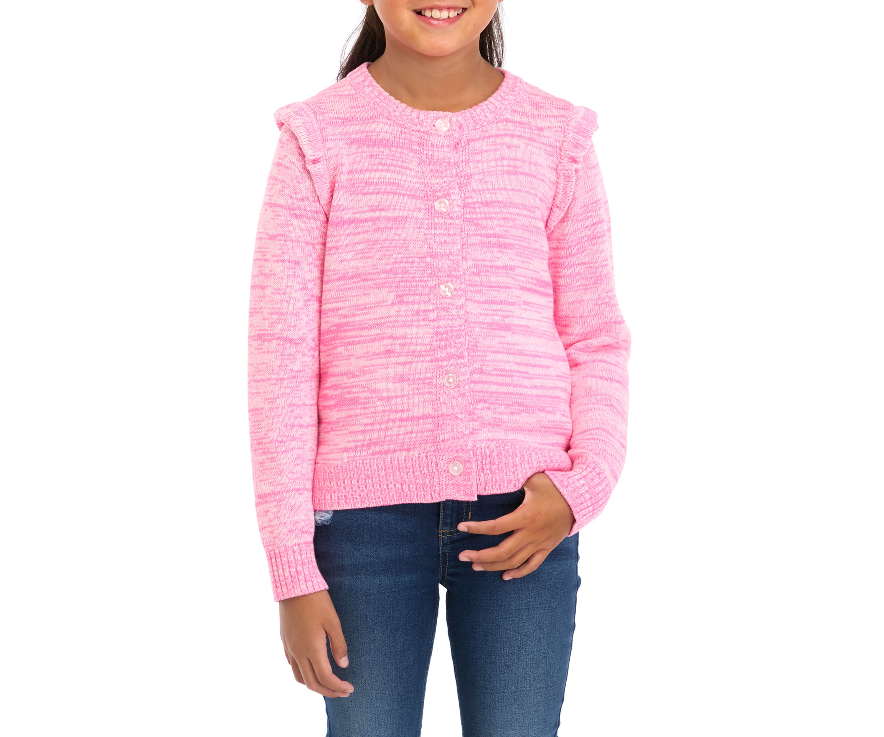 Girls 7-16 Marled Cardigan