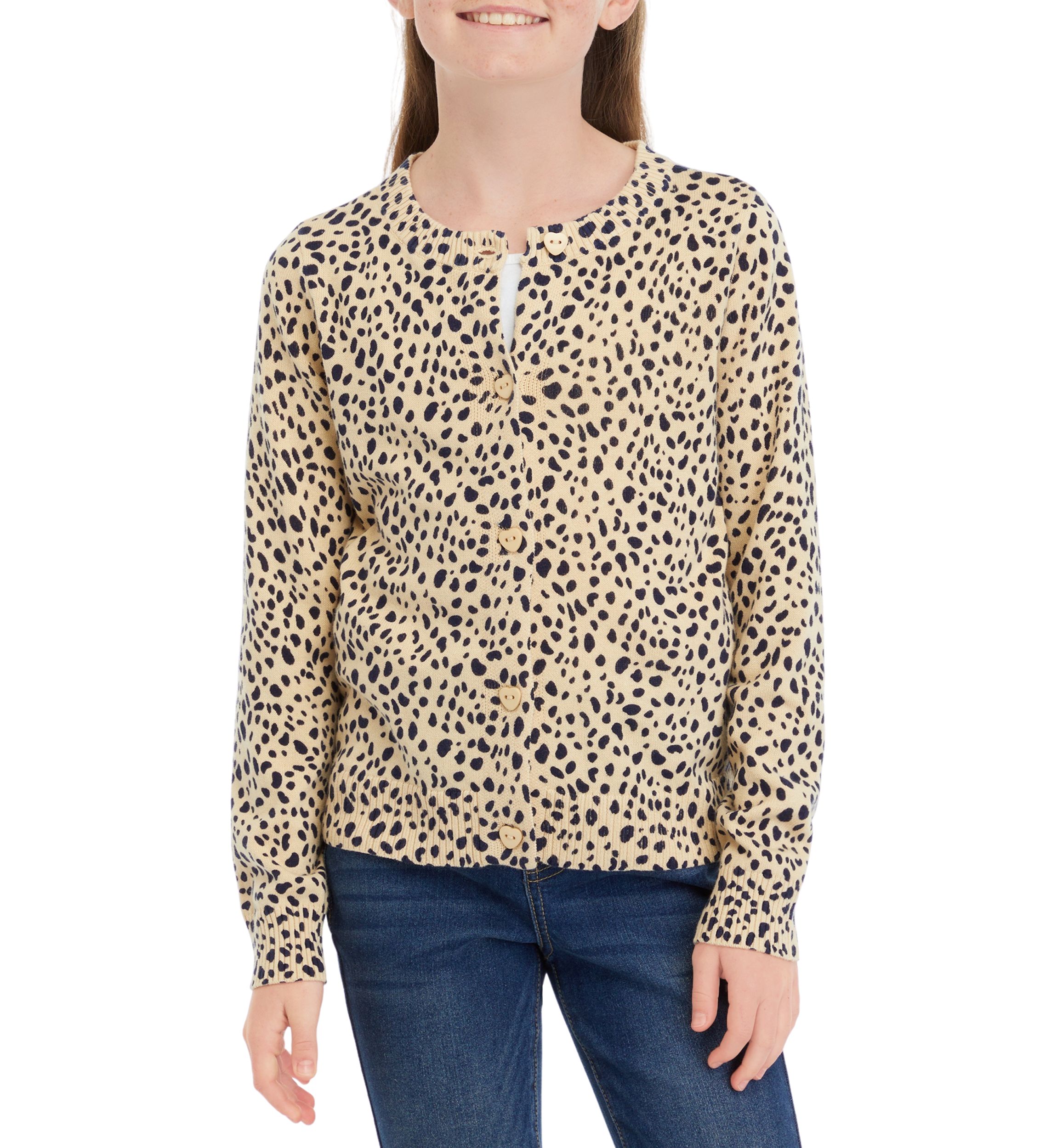 Girls 7-16 Printed Cardigan