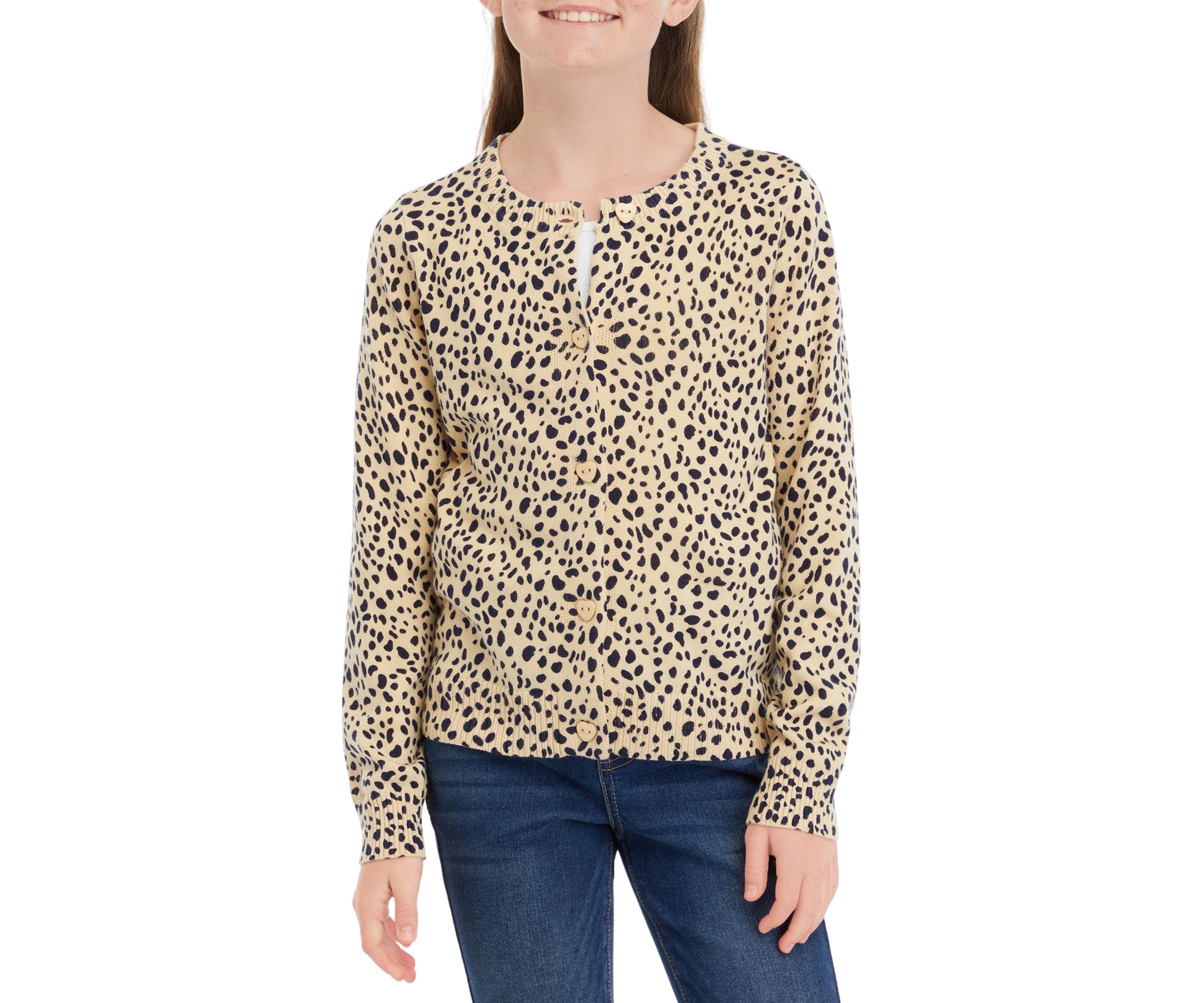 Girls 7-16 Printed Cardigan
