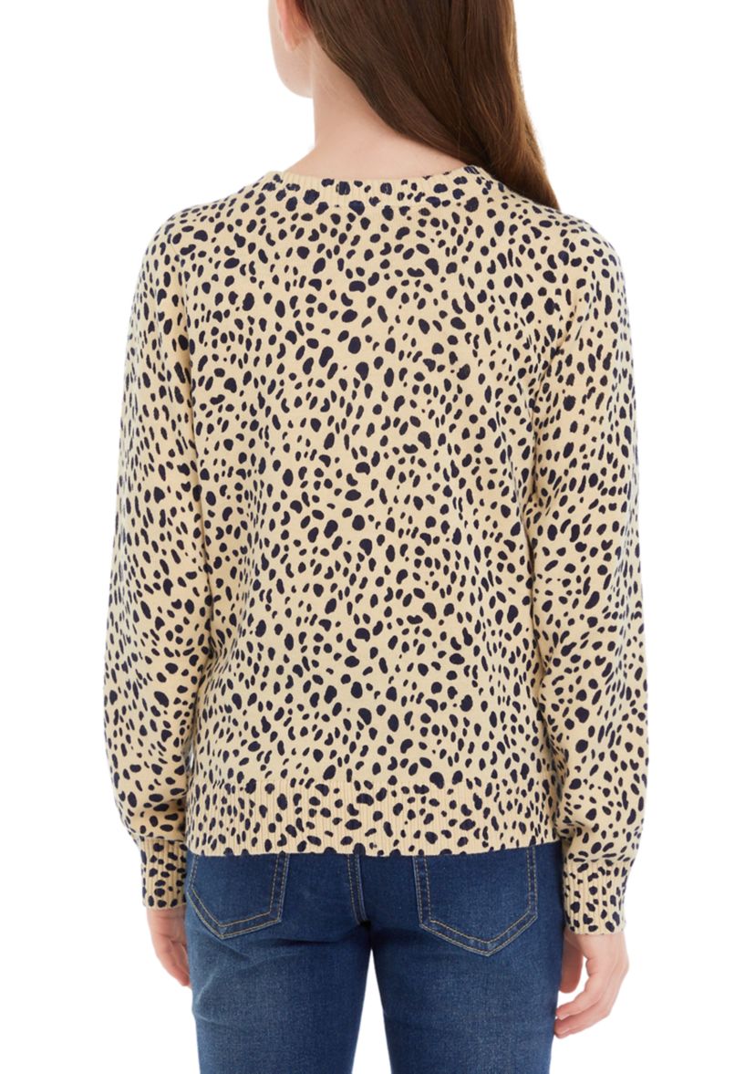 Girls 7-16 Printed Cardigan