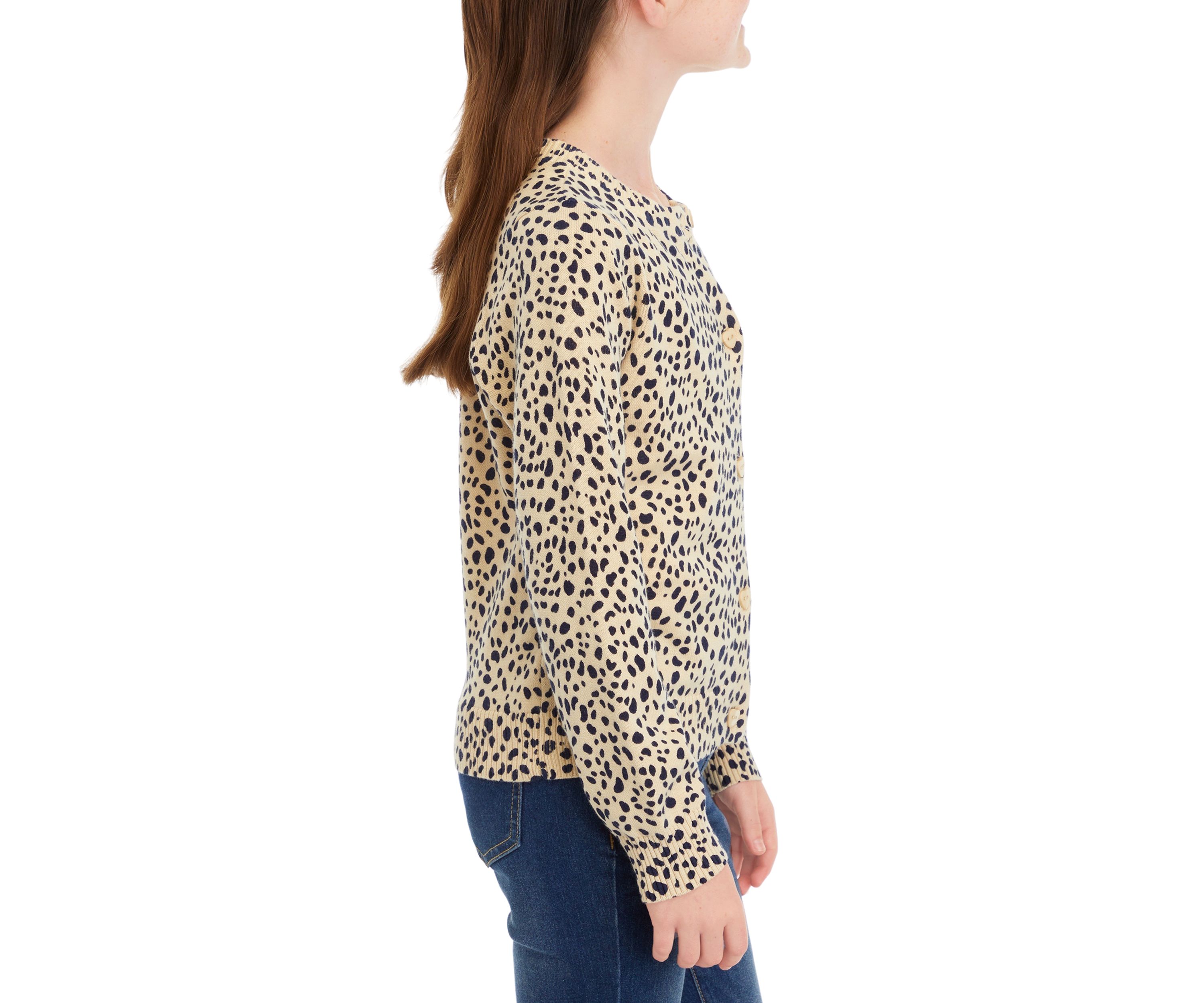 Girls 7-16 Printed Cardigan