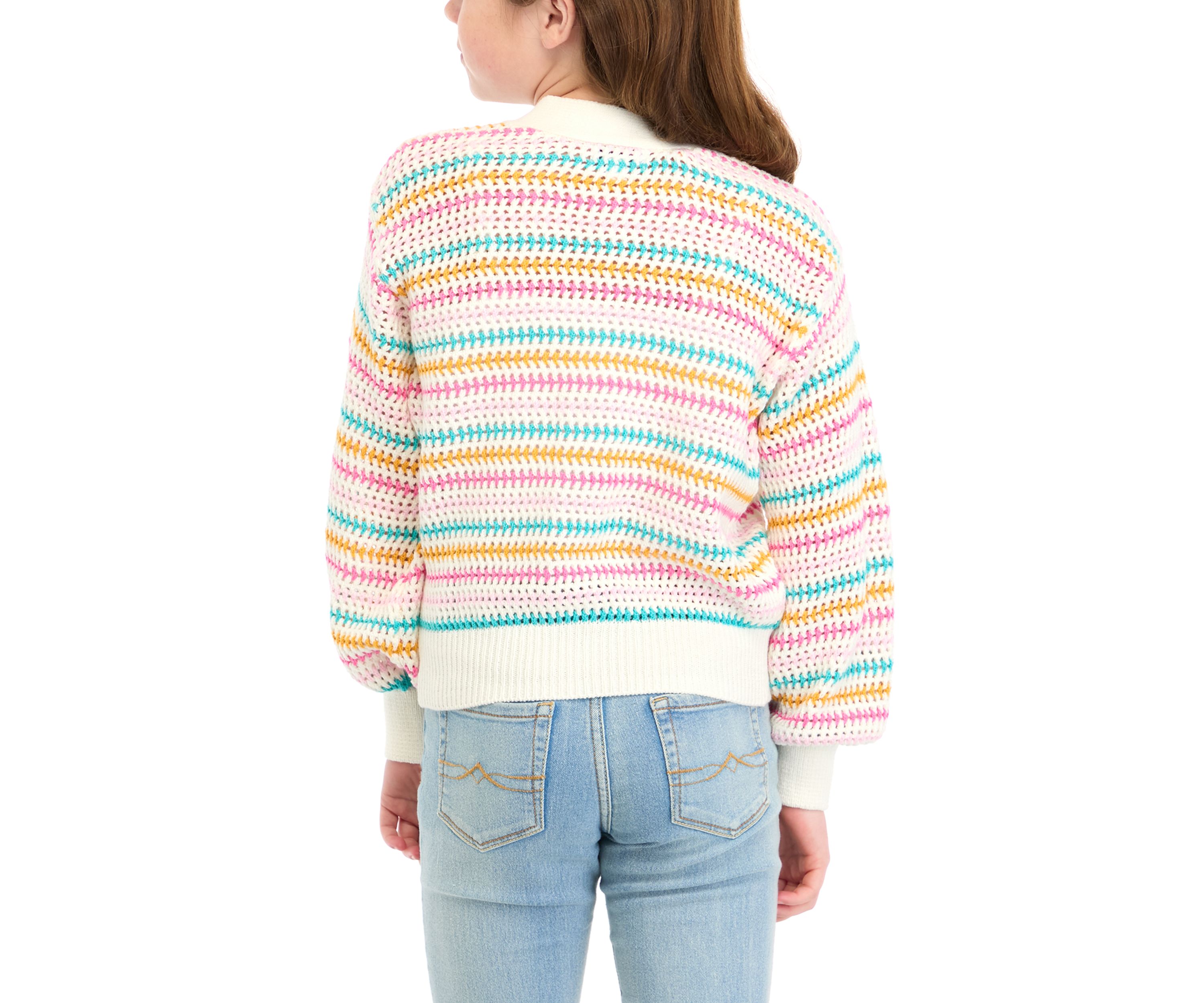 Girls 7-16 Multi Colored Cardigan