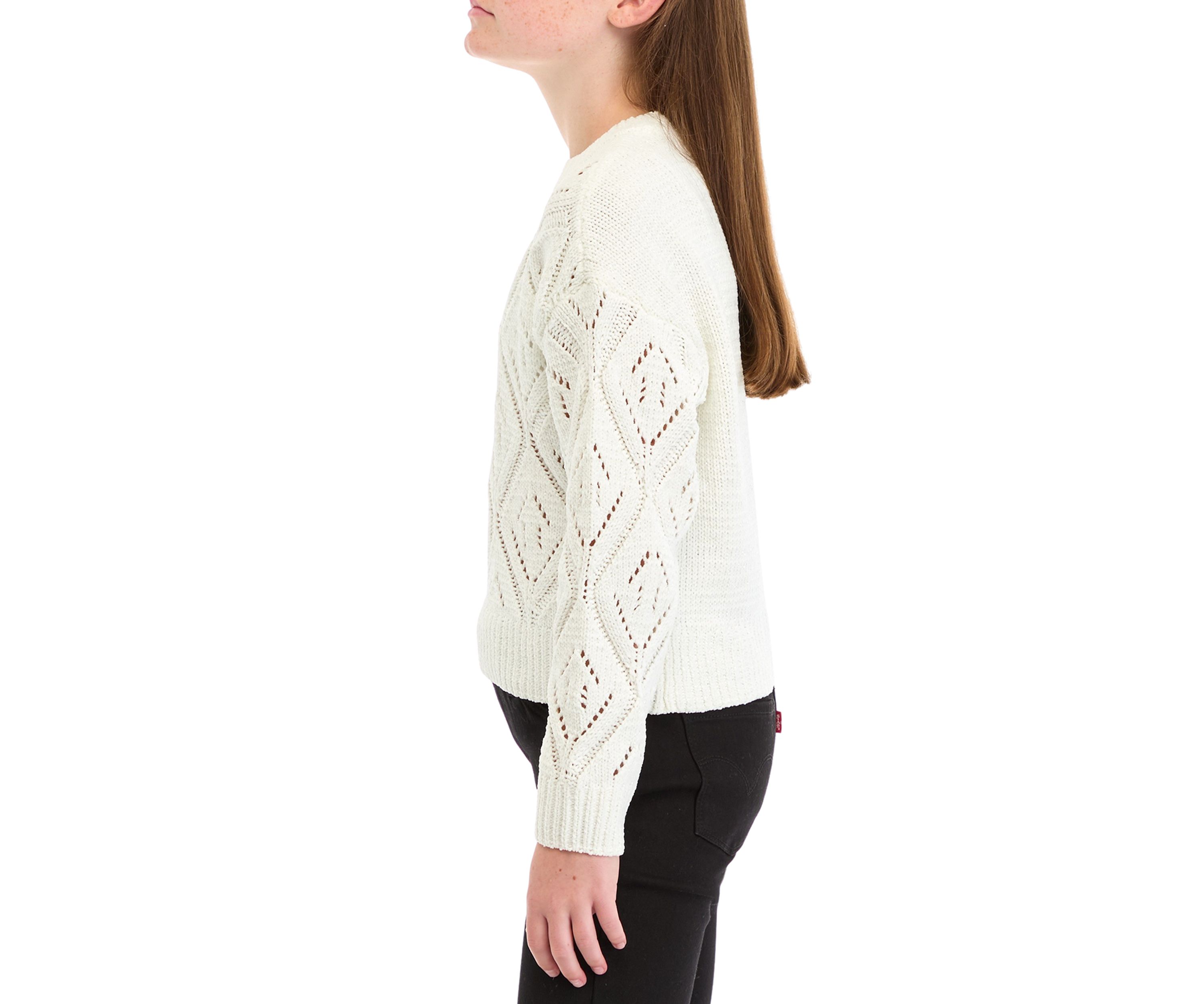 Girls 7-16 Lurex Solid Sweater