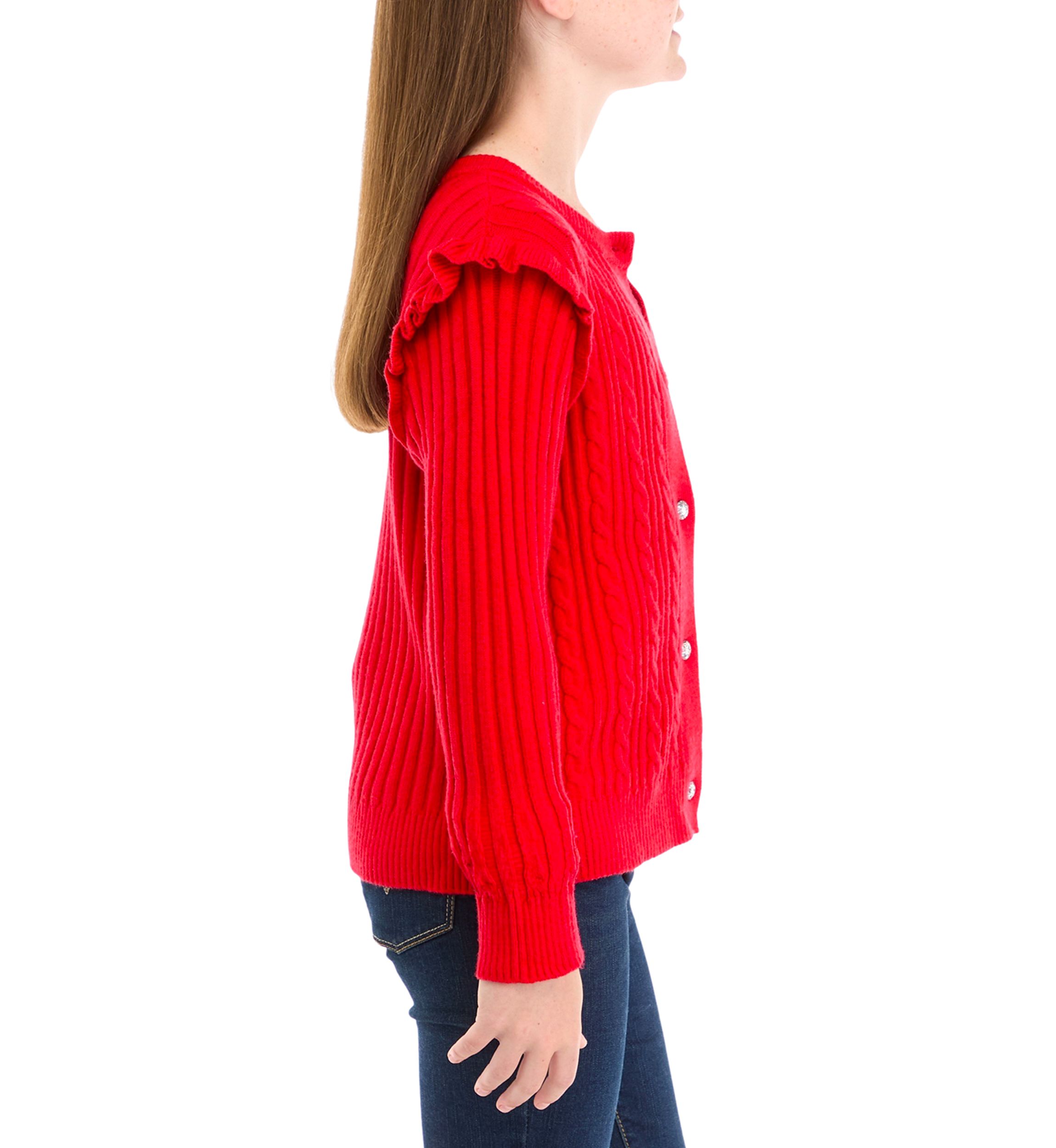 Girls 7-16 Cable Knit Cardigan