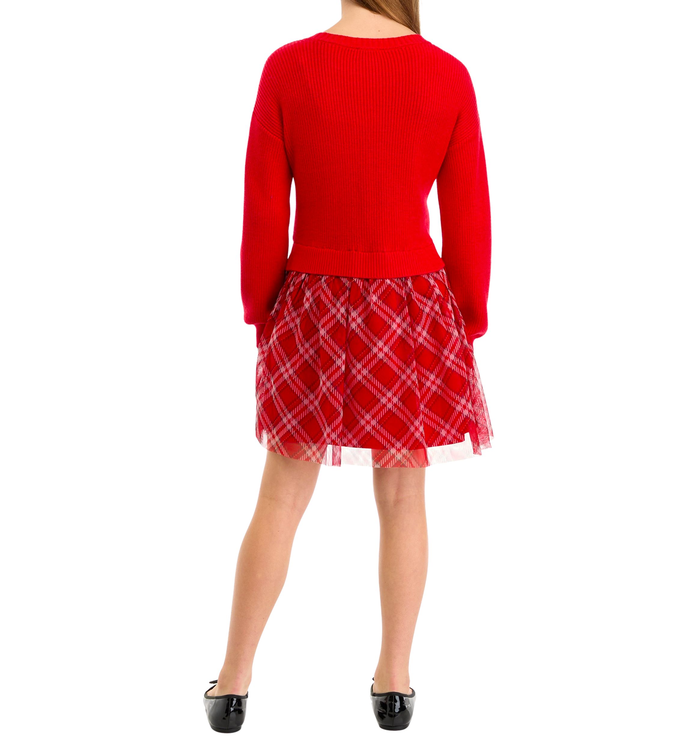 Girls 7-16 Sweater Tiered Dress