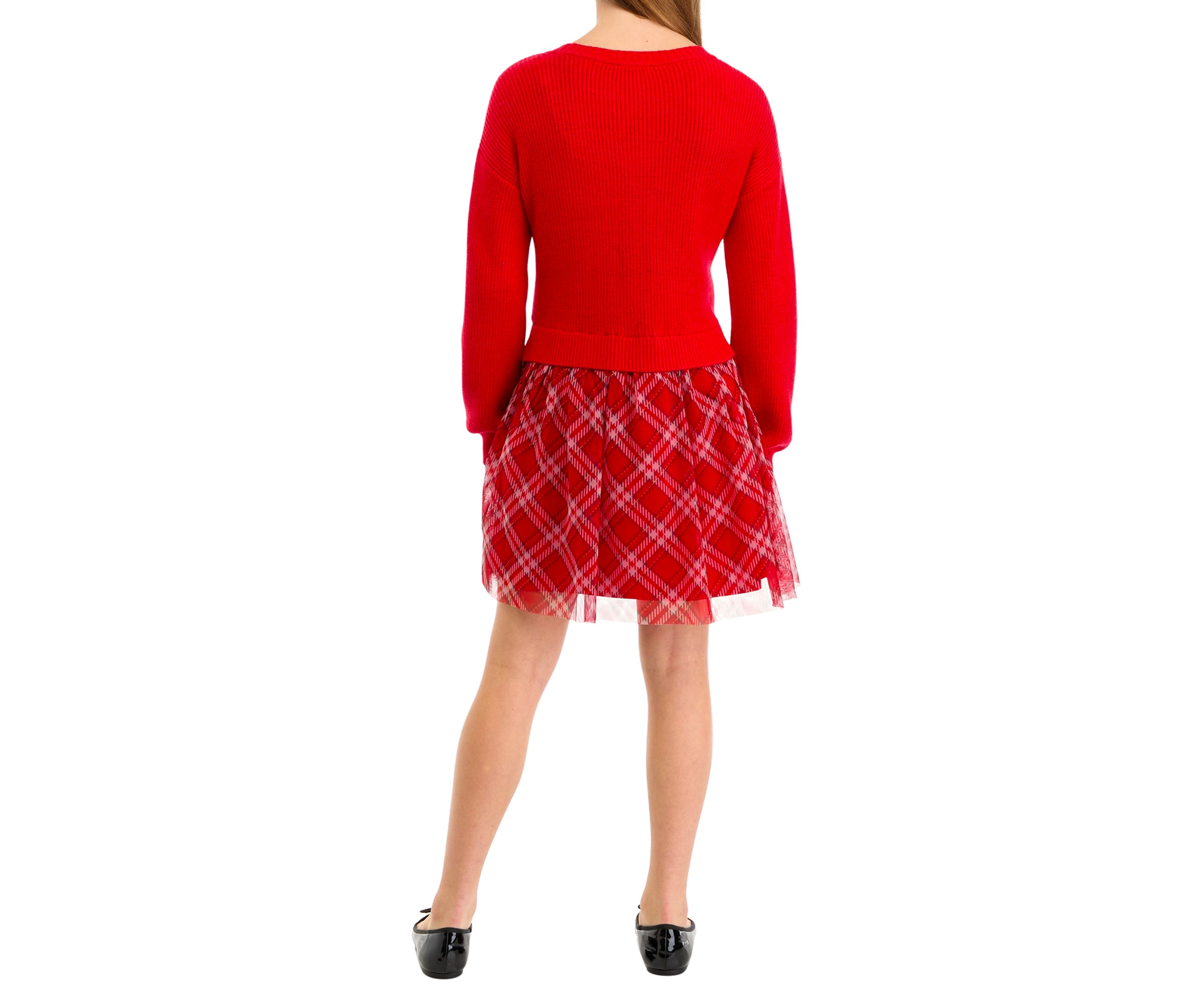 Girls 7-16 Sweater Tiered Dress