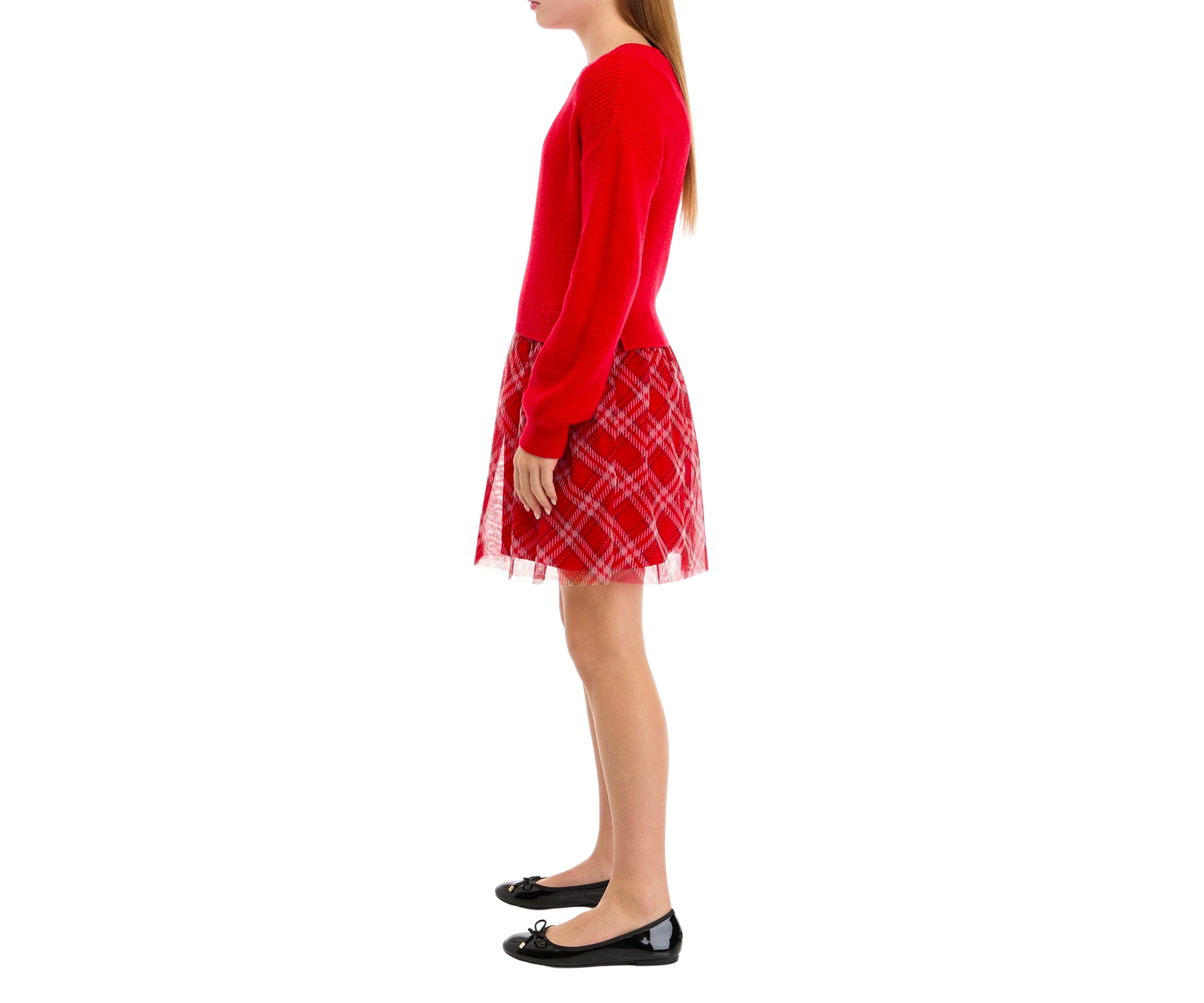 Girls 7-16 Sweater Tiered Dress