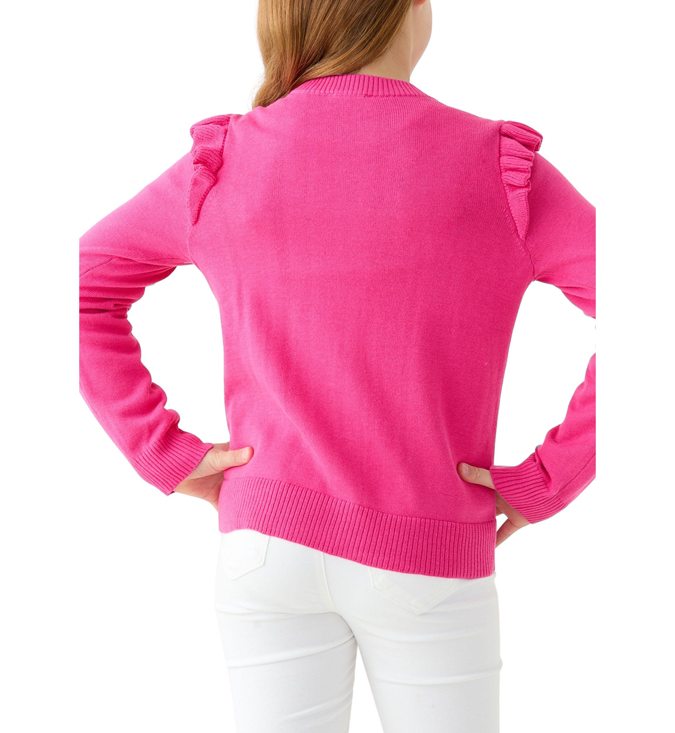 Girls 7-16 Ruffle Cardigan 