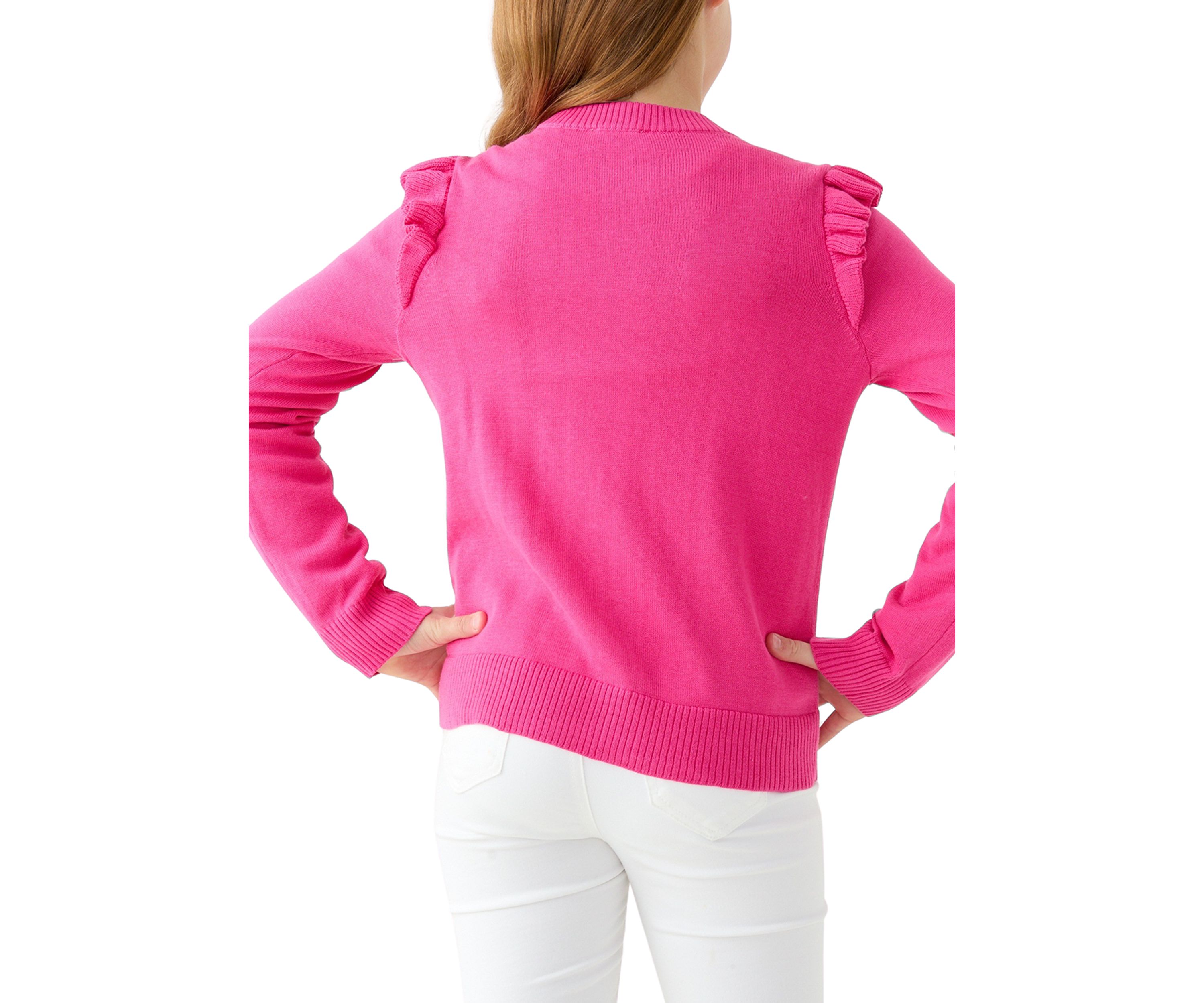 Girls 7-16 Ruffle Cardigan 
