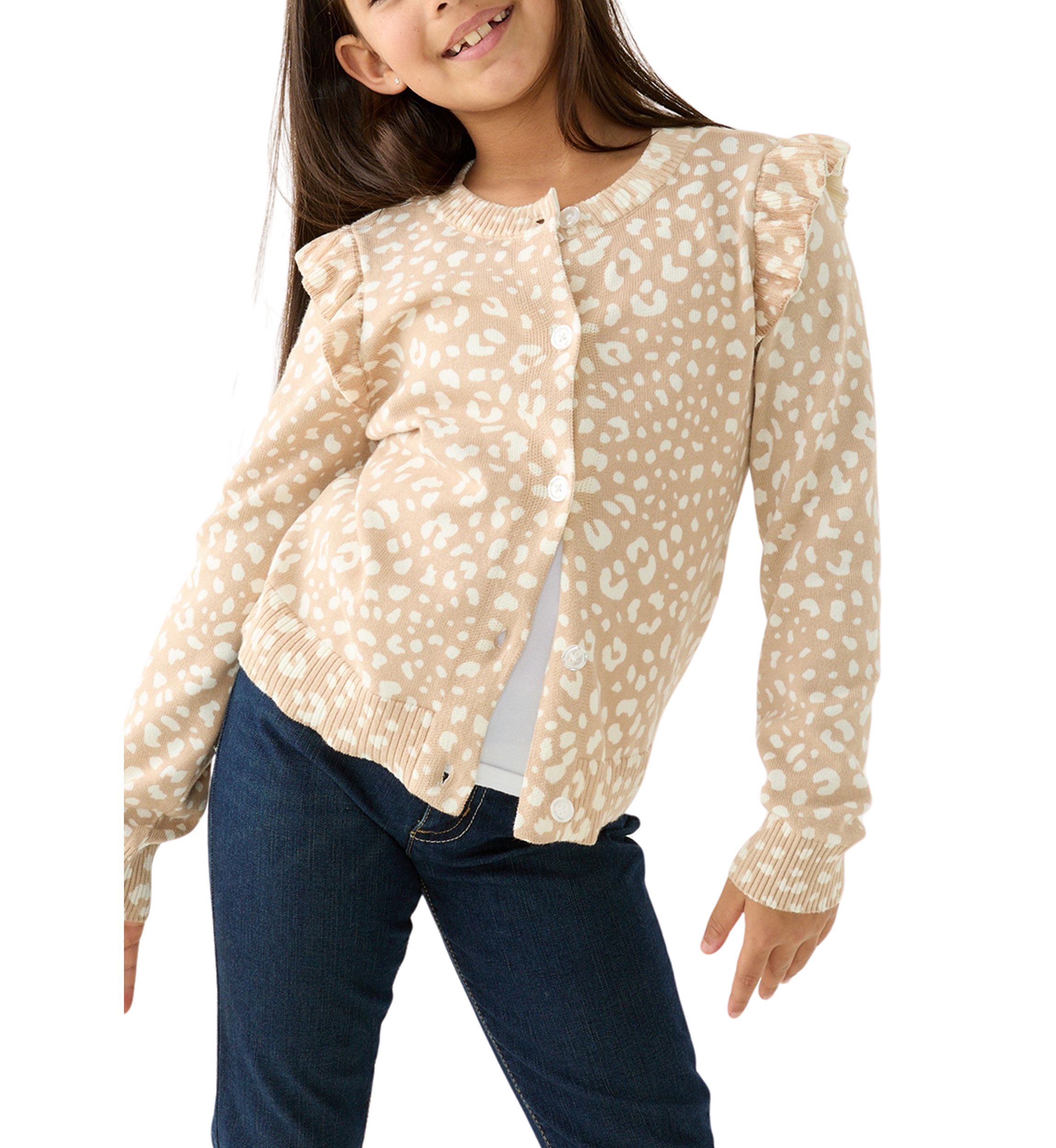 Girls 7-16 Ruffle Cardigan 