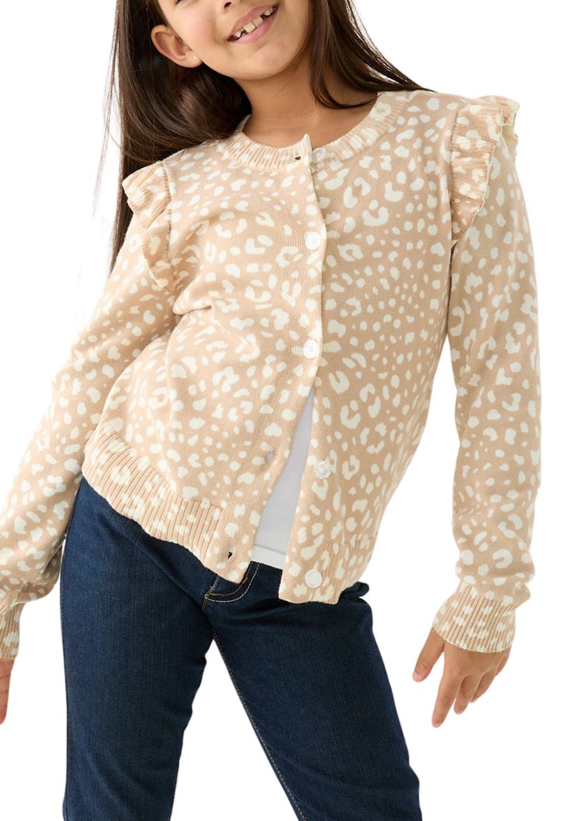 Girls 7-16 Ruffle Cardigan 