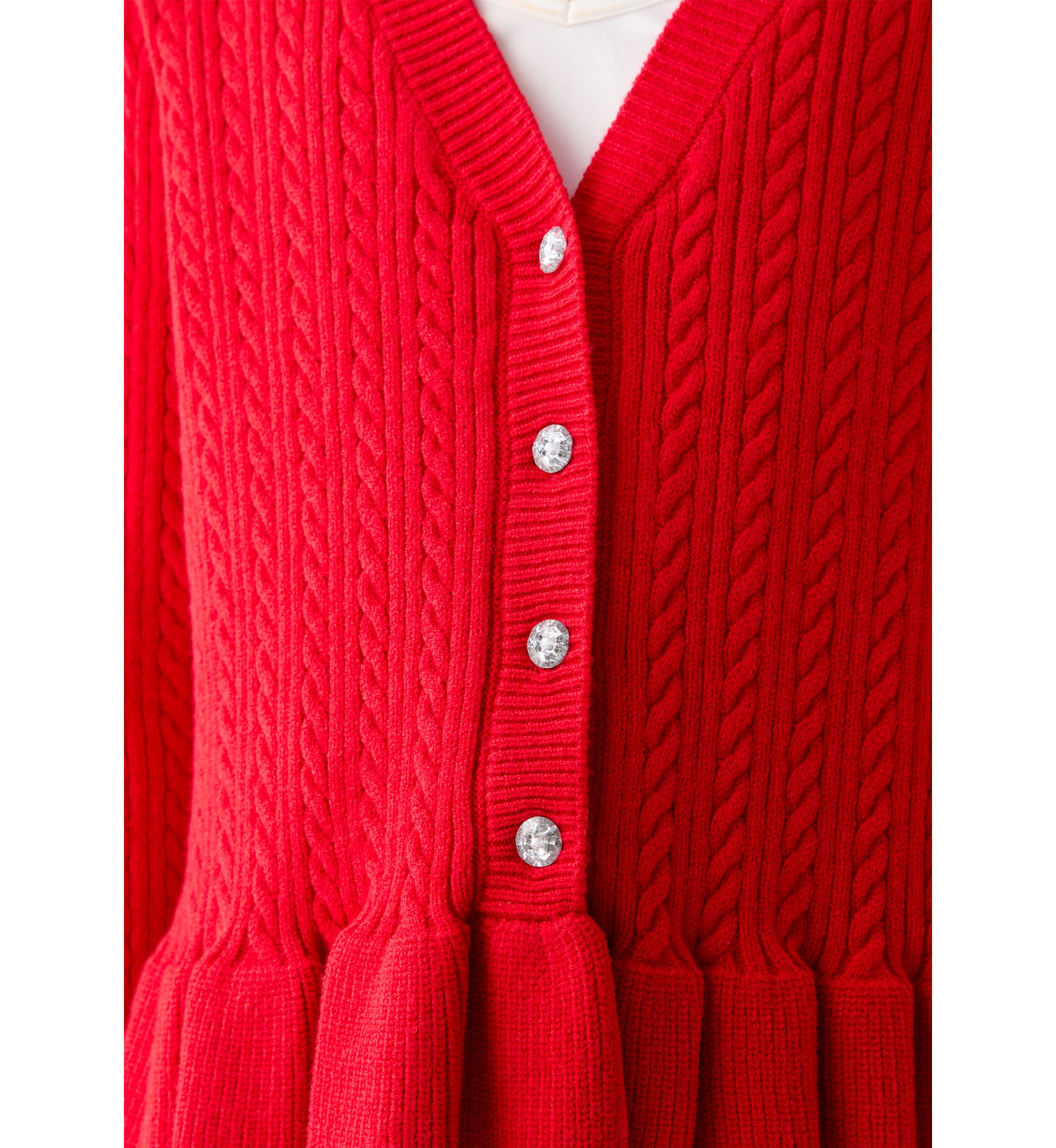 Girls 7-16 Peplum Cardigan 