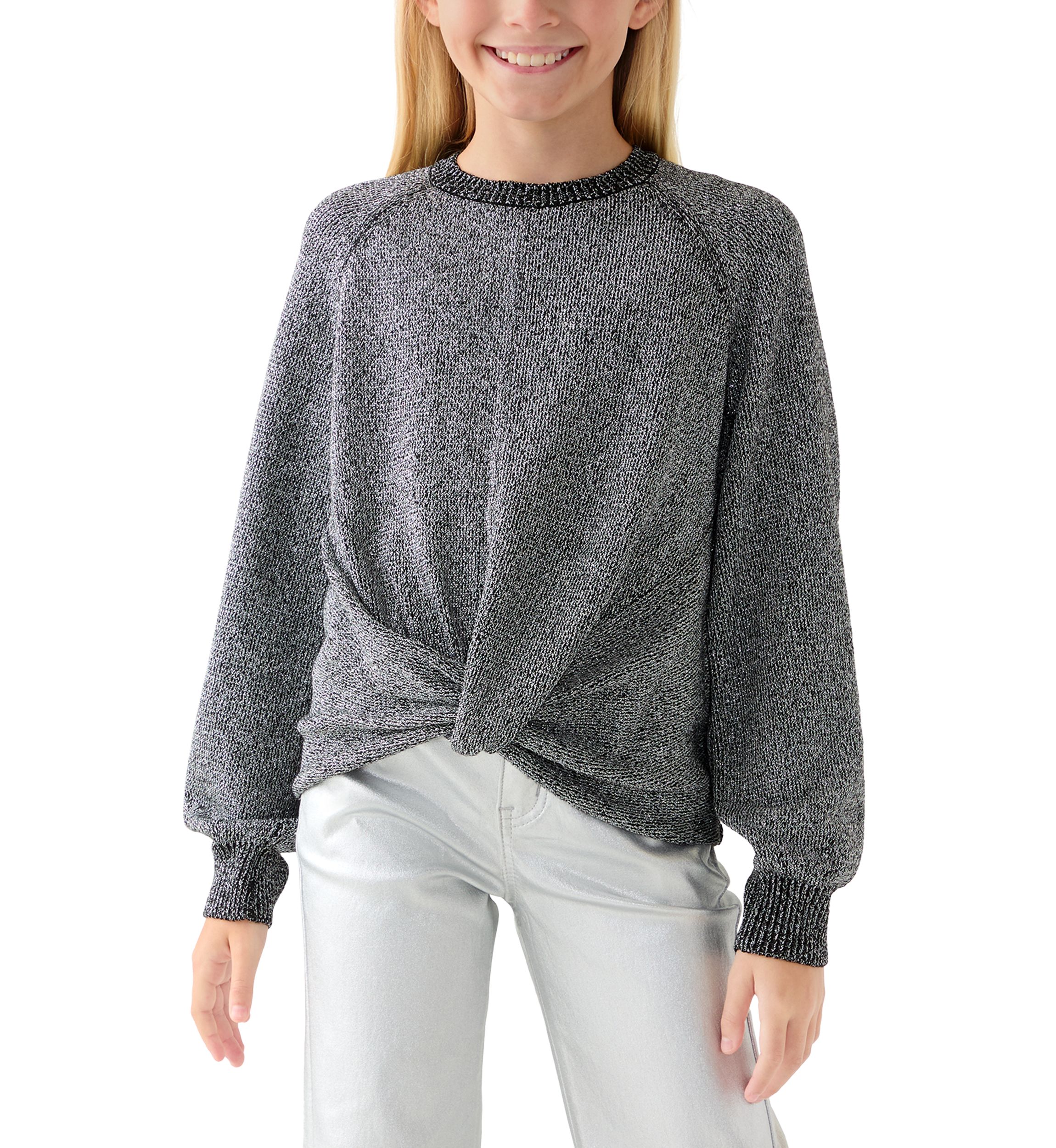 Girls 7-16 Twist Front Sweater
