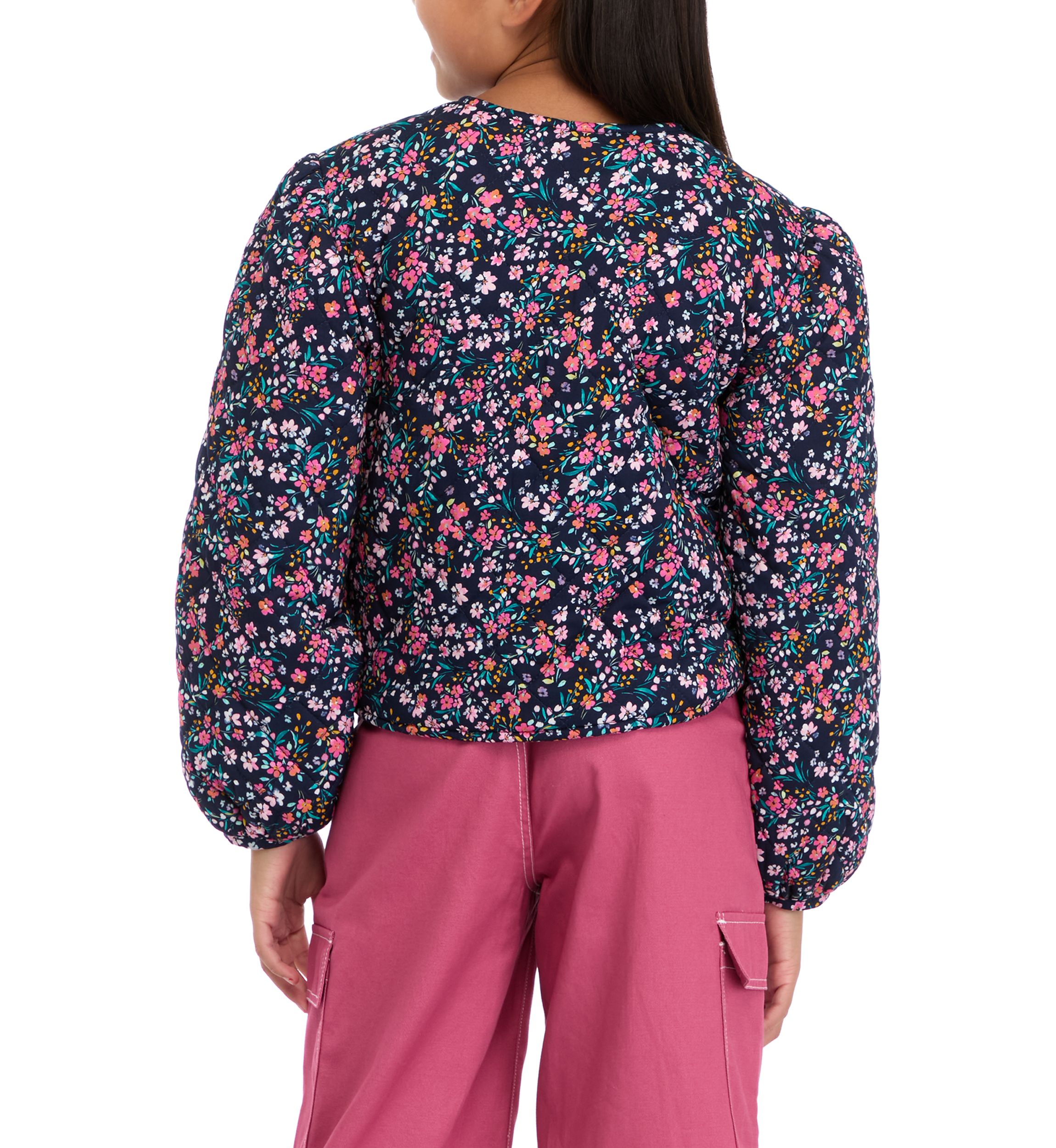 Girls 7-16 Printed Quilted Jacket 