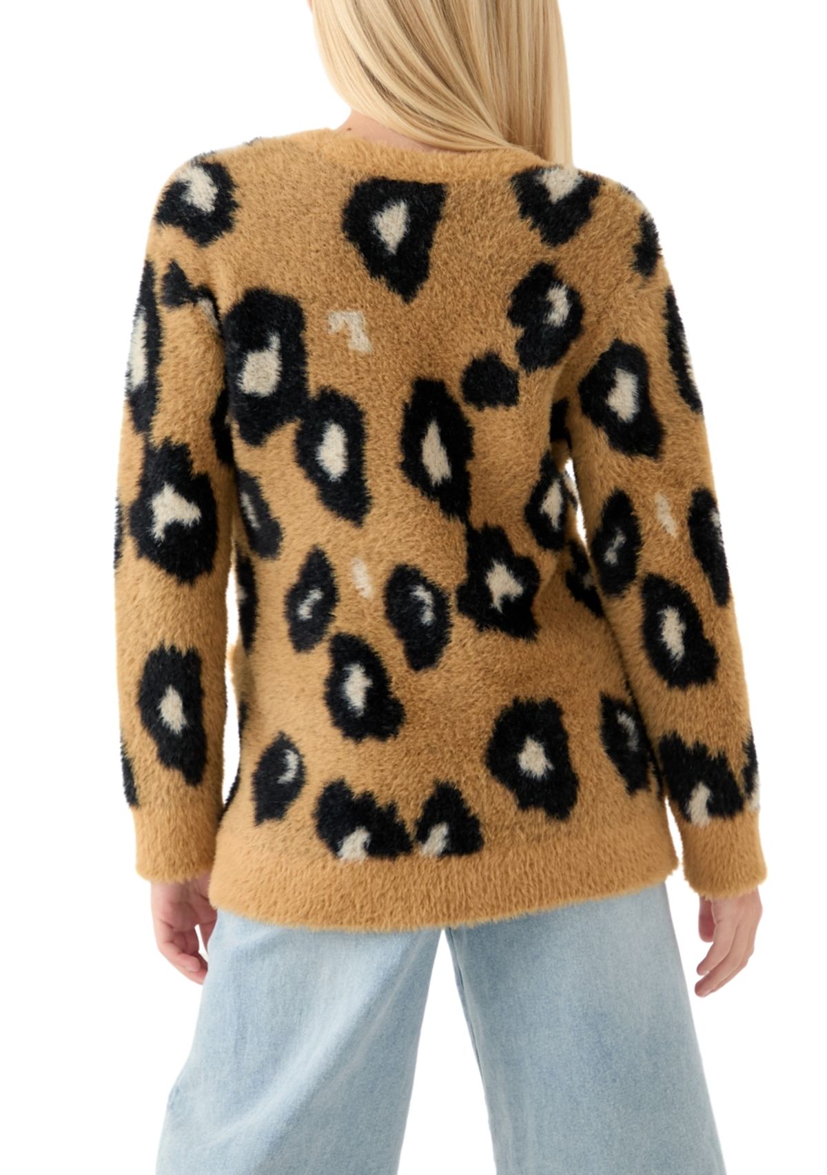 Girls 4-6x Long Animal Cardigan 